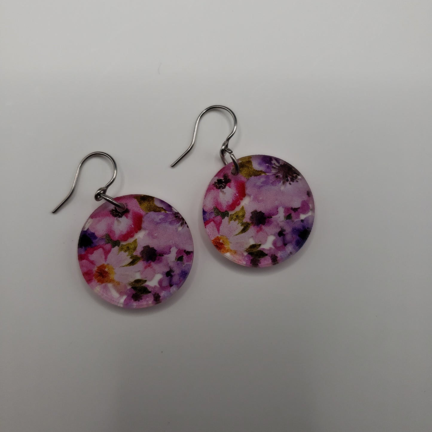 Pink Floral Earrings (8 styles)