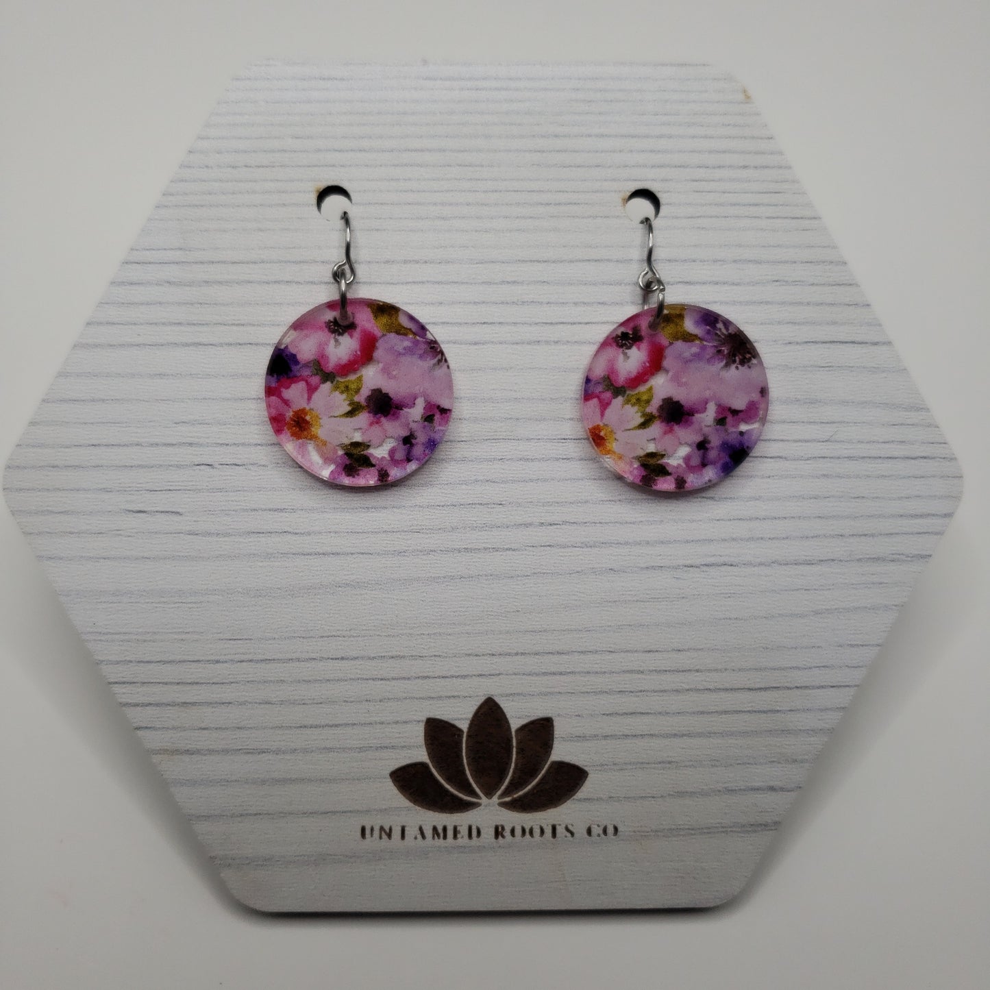 Pink Floral Earrings (8 styles)