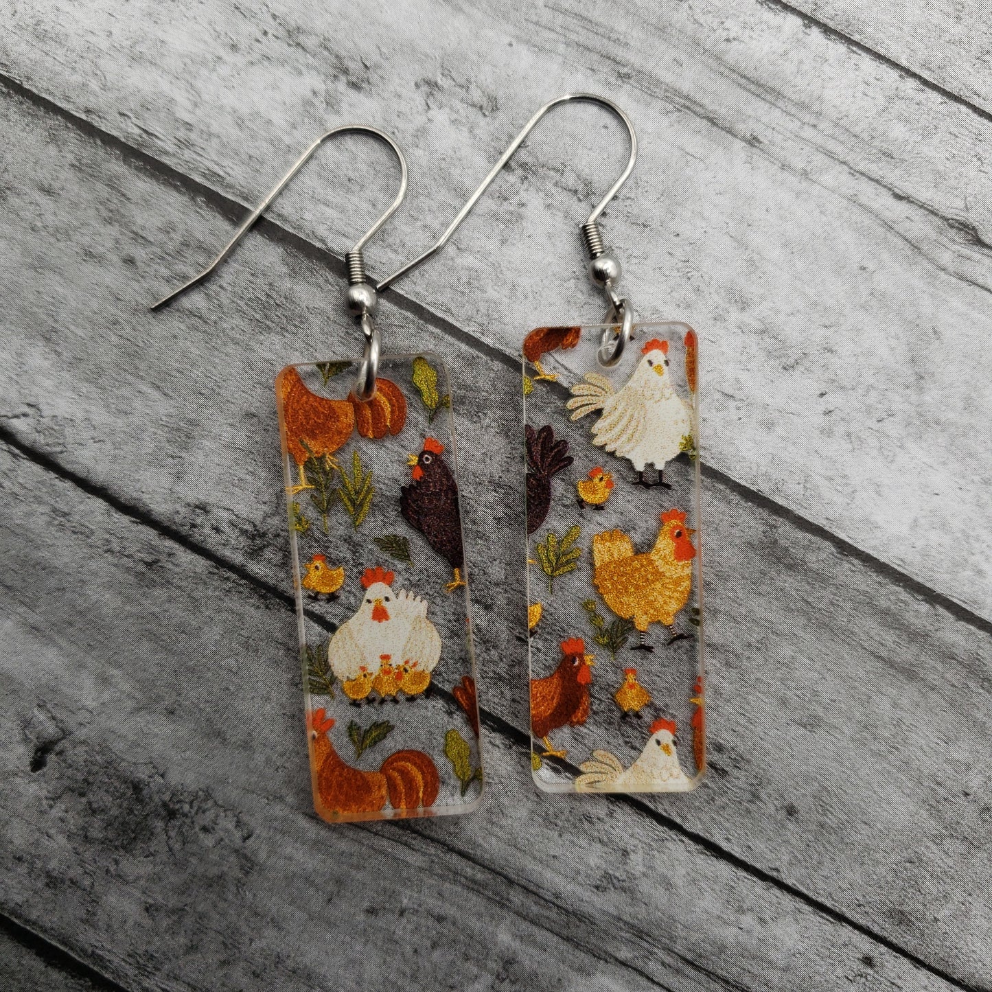Chicken Print Earrings (8 styles)