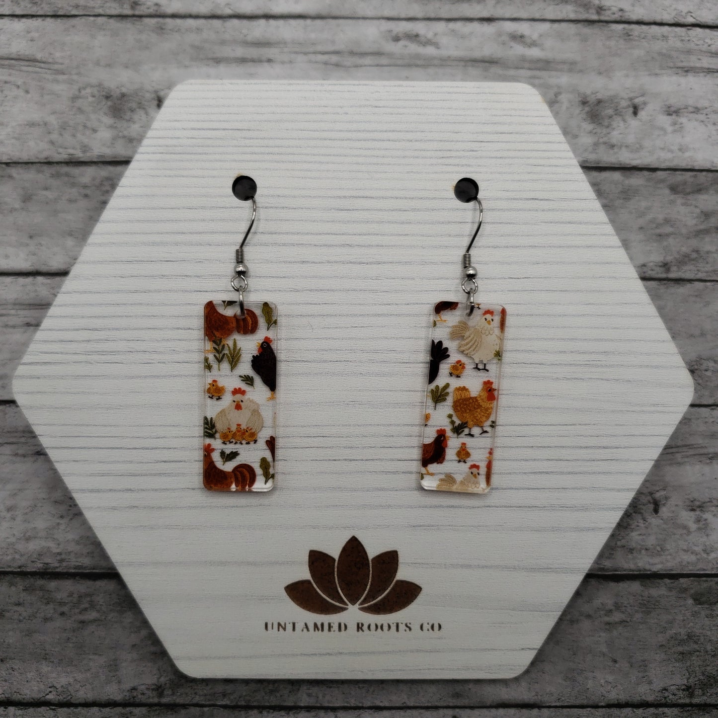 Chicken Print Earrings (8 styles)