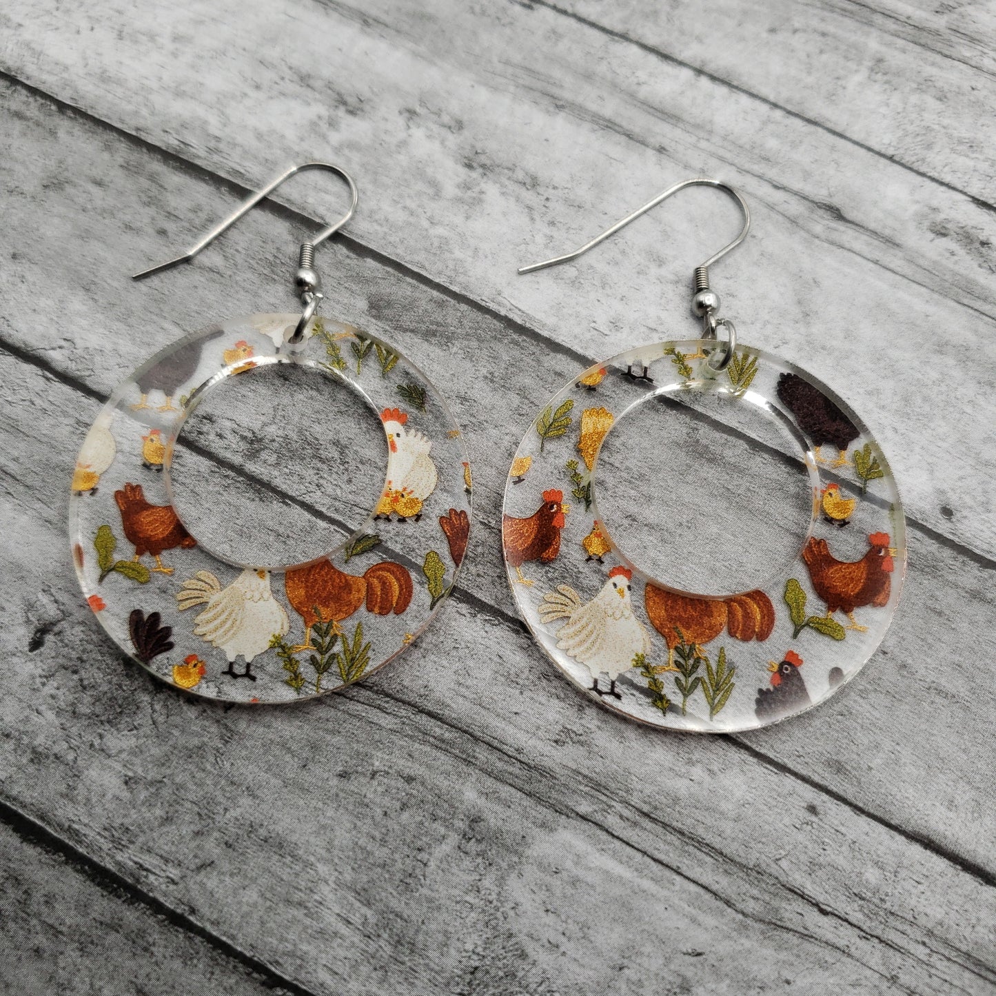 Chicken Print Earrings (8 styles)