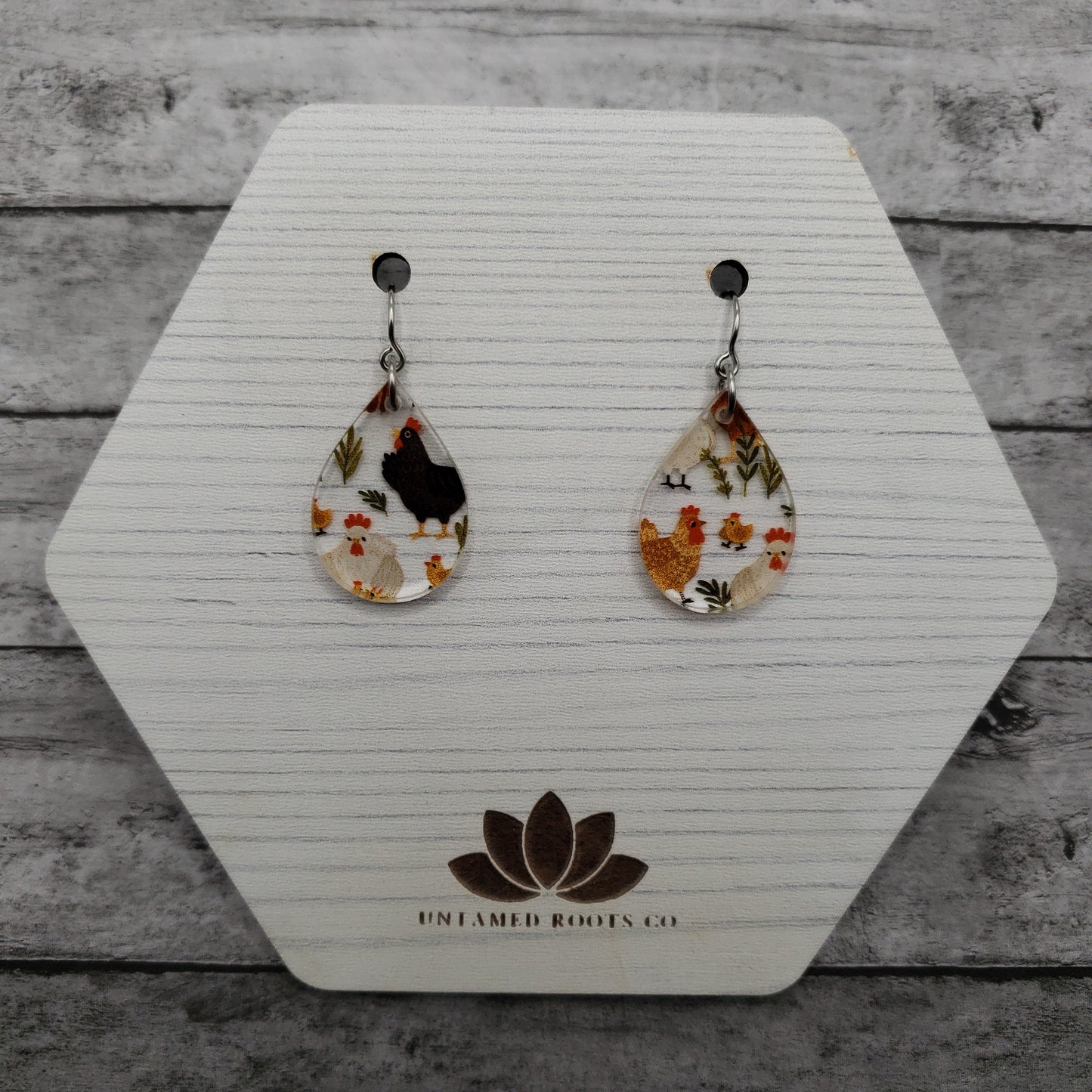 Chicken Print Earrings (8 styles)
