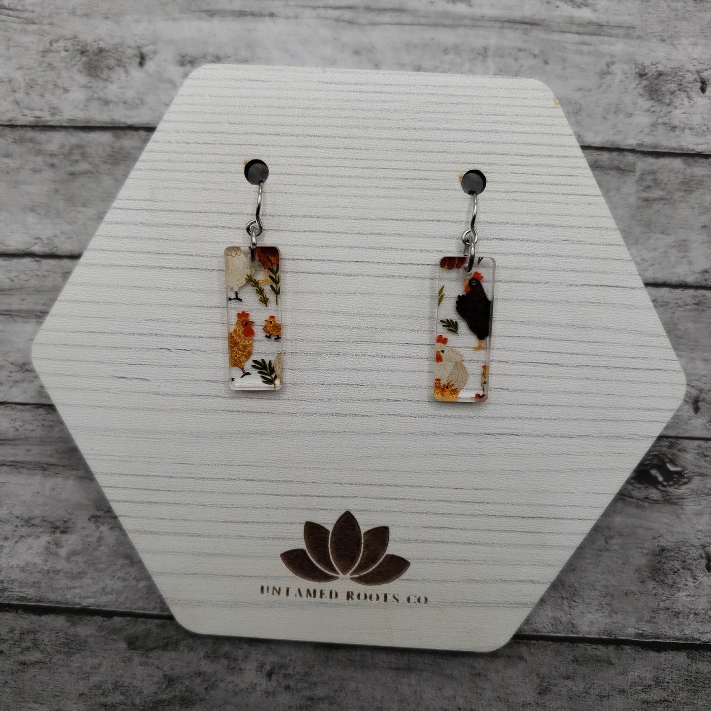 Chicken Print Earrings (8 styles)