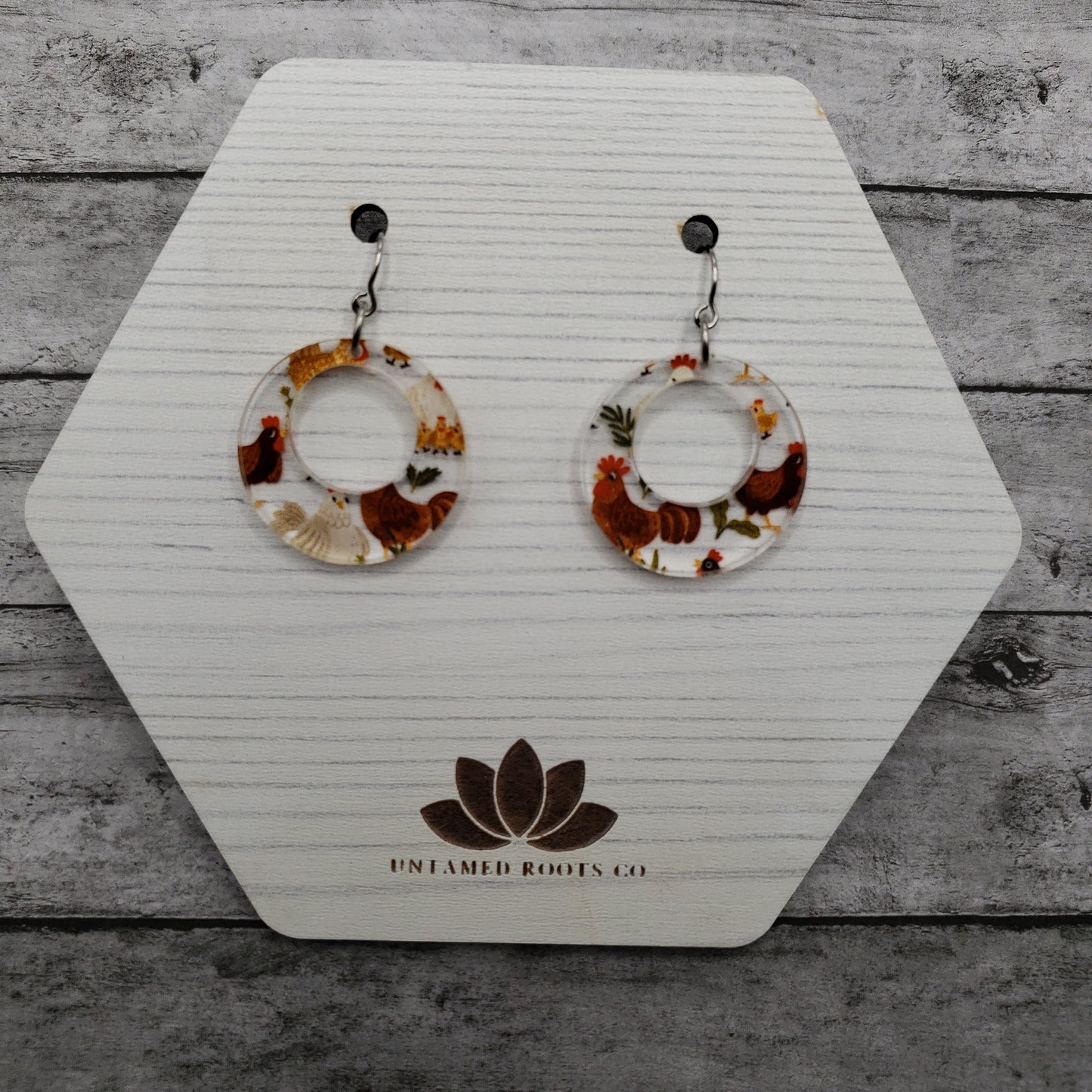 Chicken Print Earrings (8 styles)