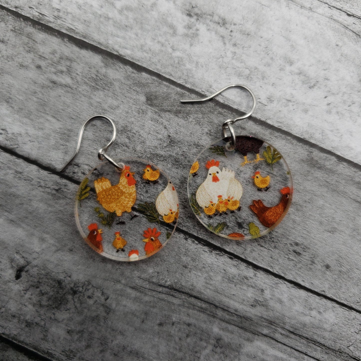 Chicken Print Earrings (8 styles)