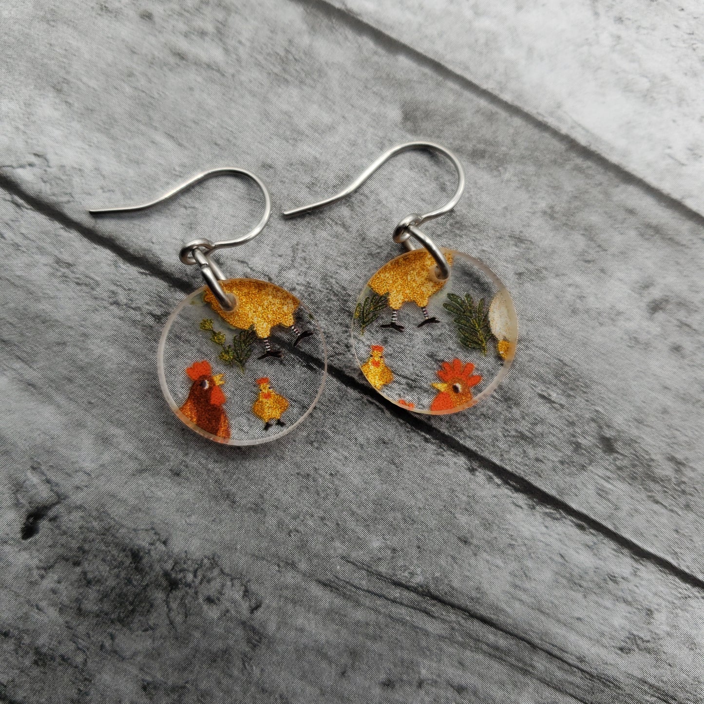 Chicken Print Earrings (8 styles)