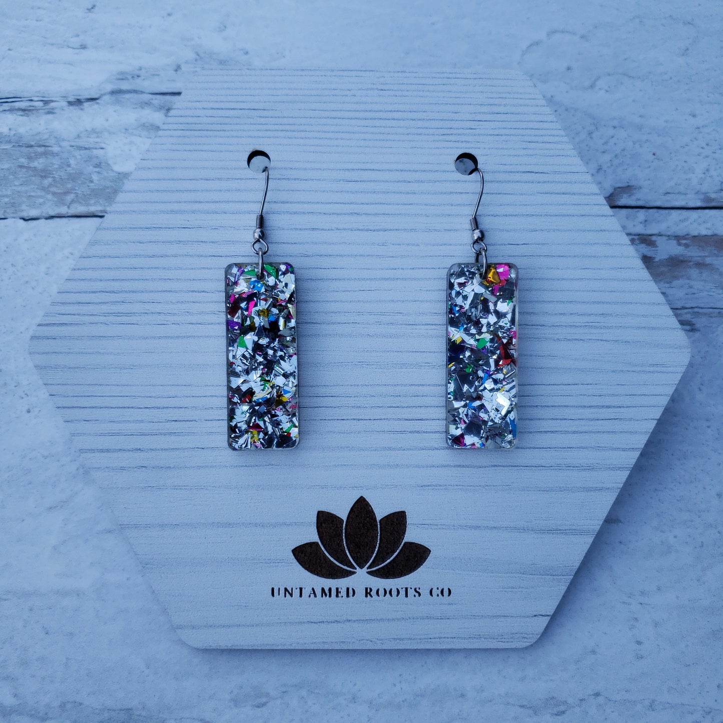 Silver Chunky Glitter Earrings (8 styles)
