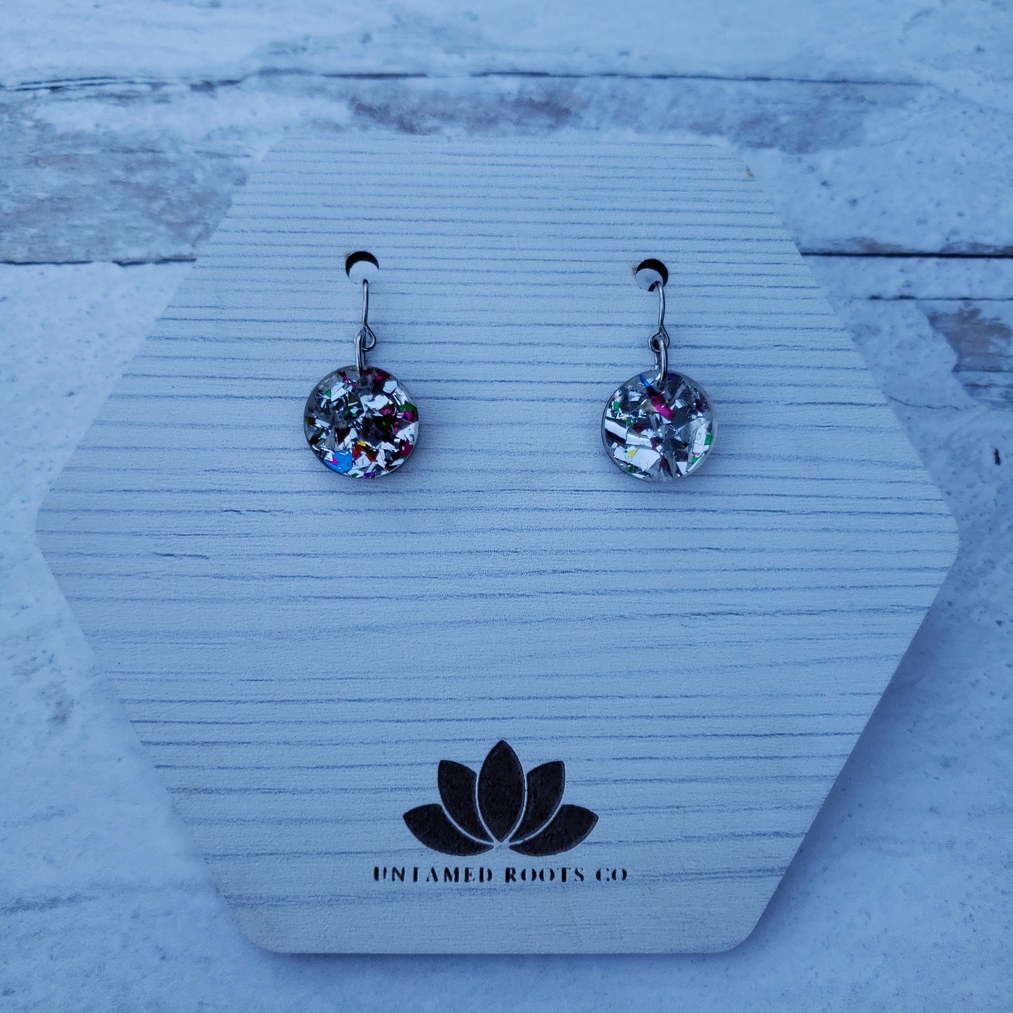 Silver Chunky Glitter Earrings (8 styles)