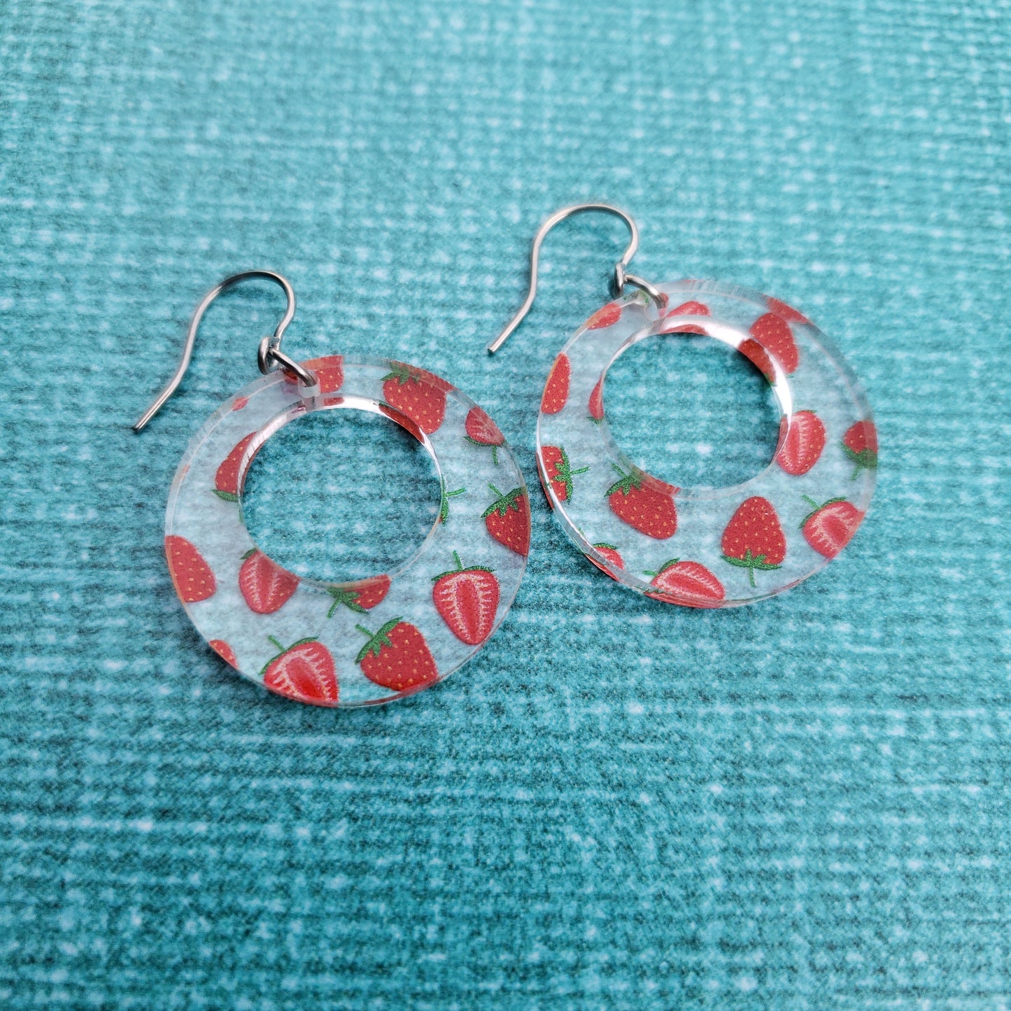 Strawberry Print Earrings (8 styles)