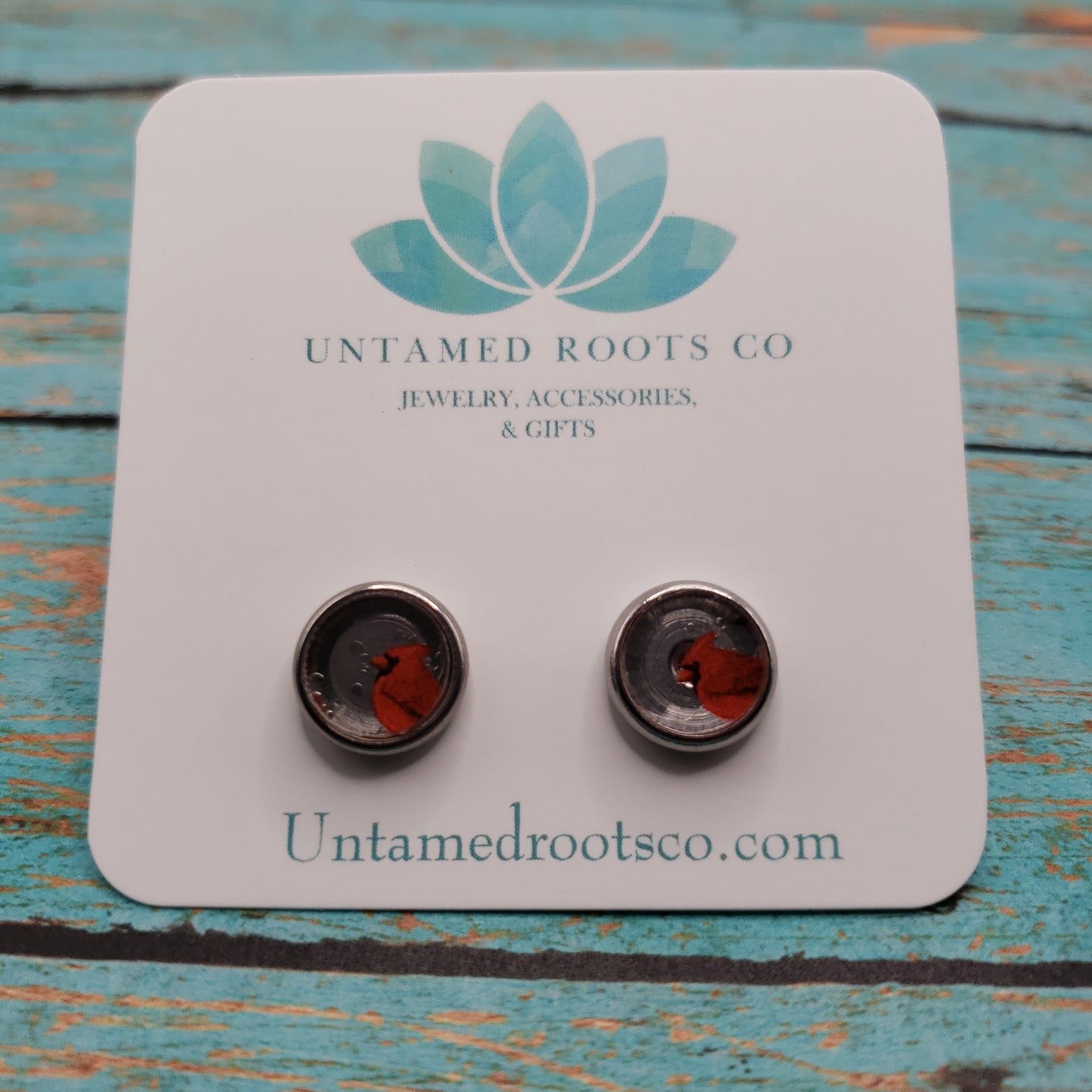 Cardinal Stud Earrings