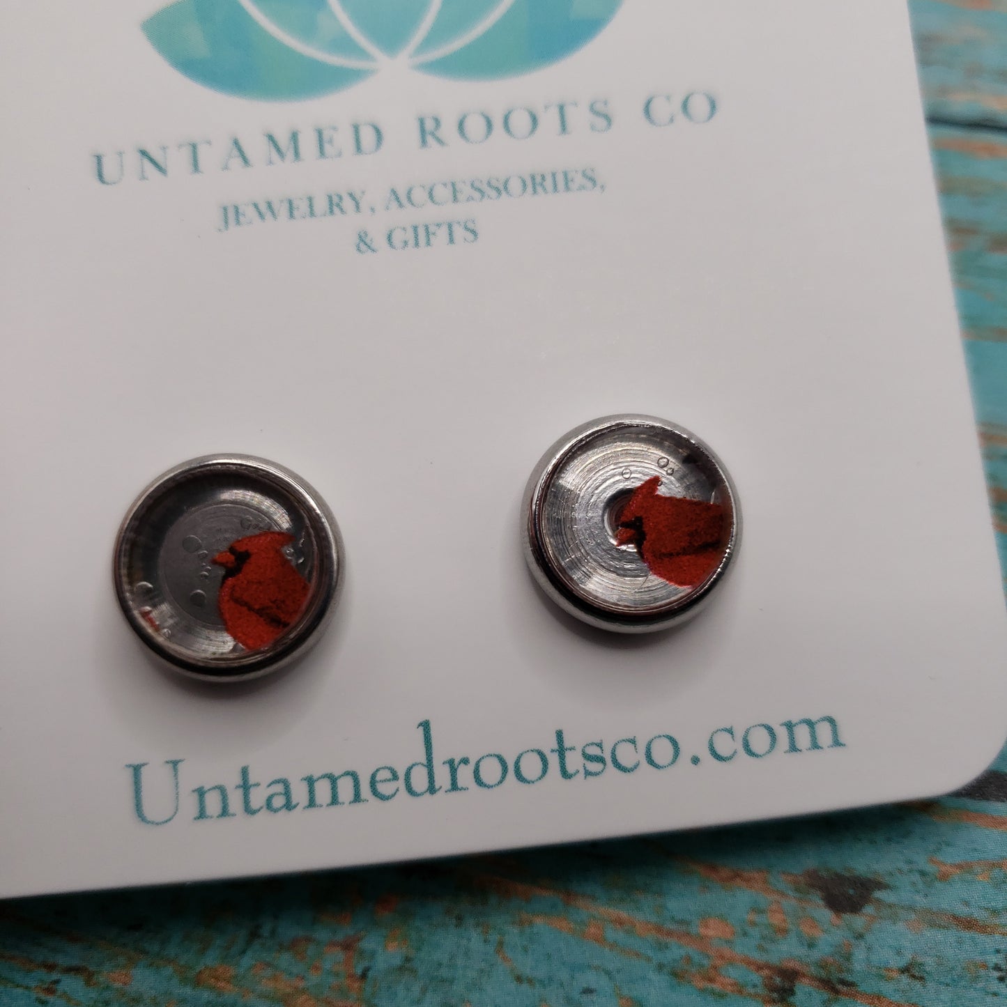 Cardinal Stud Earrings