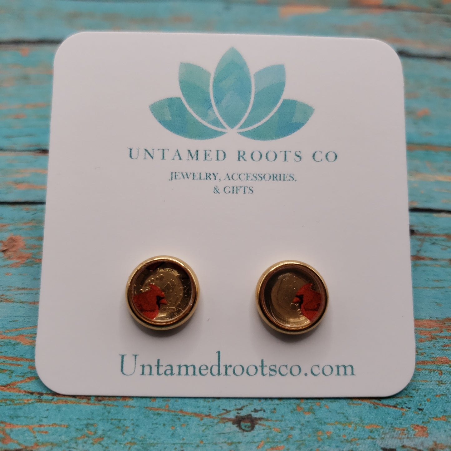 Cardinal Stud Earrings