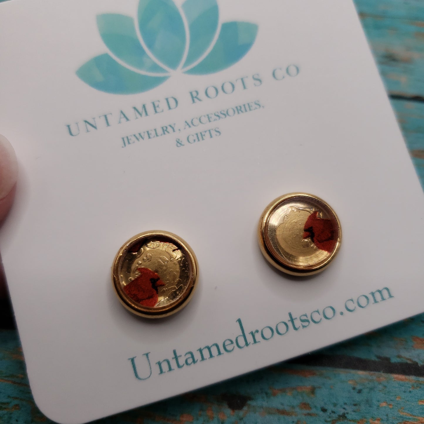 Cardinal Stud Earrings