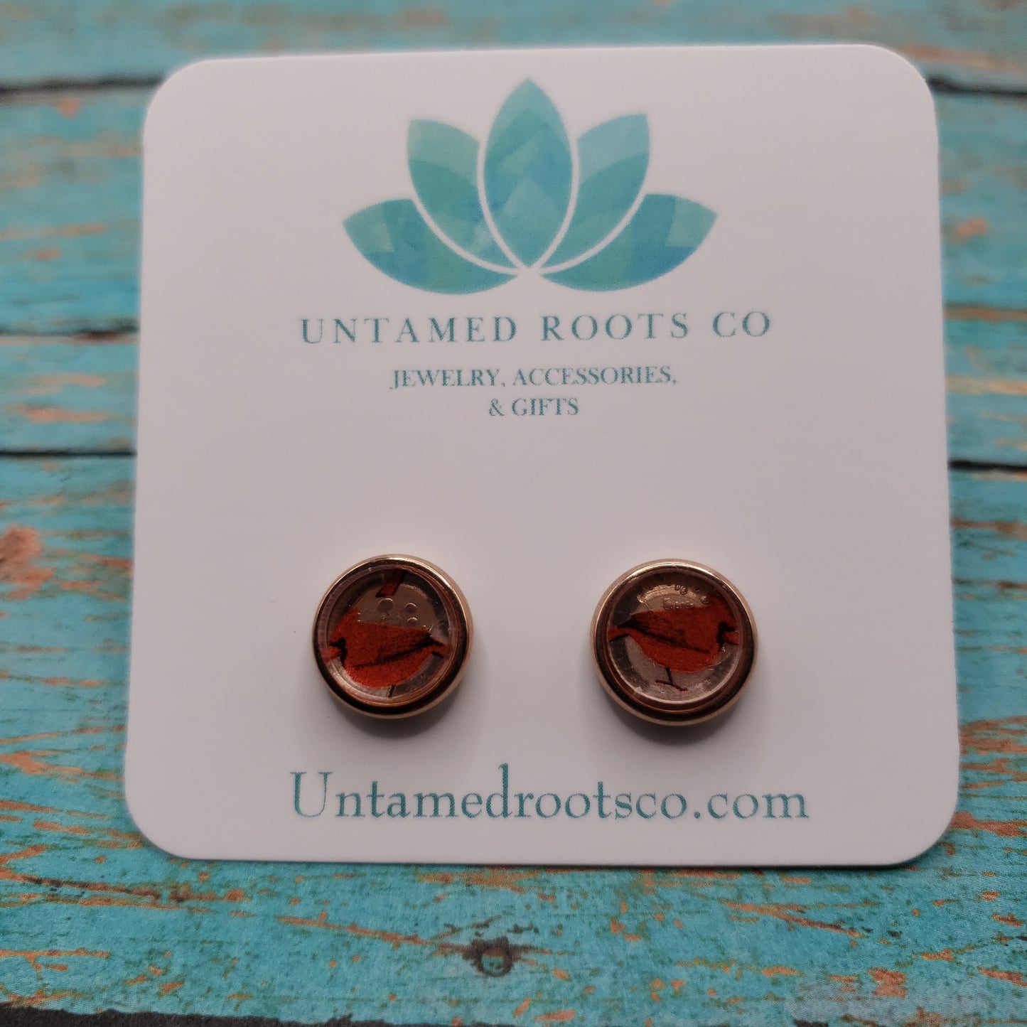 Cardinal Stud Earrings