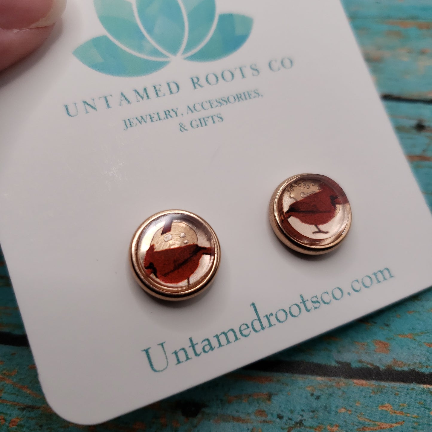 Cardinal Stud Earrings