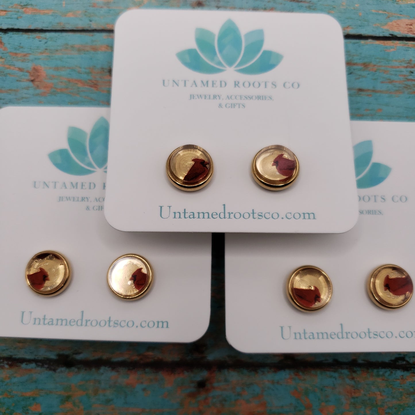 Cardinal Stud Earrings