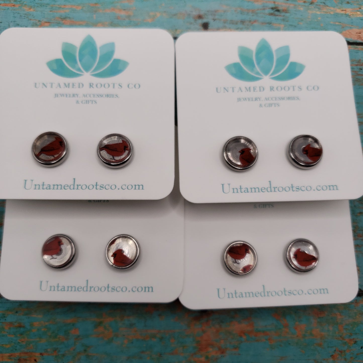 Cardinal Stud Earrings