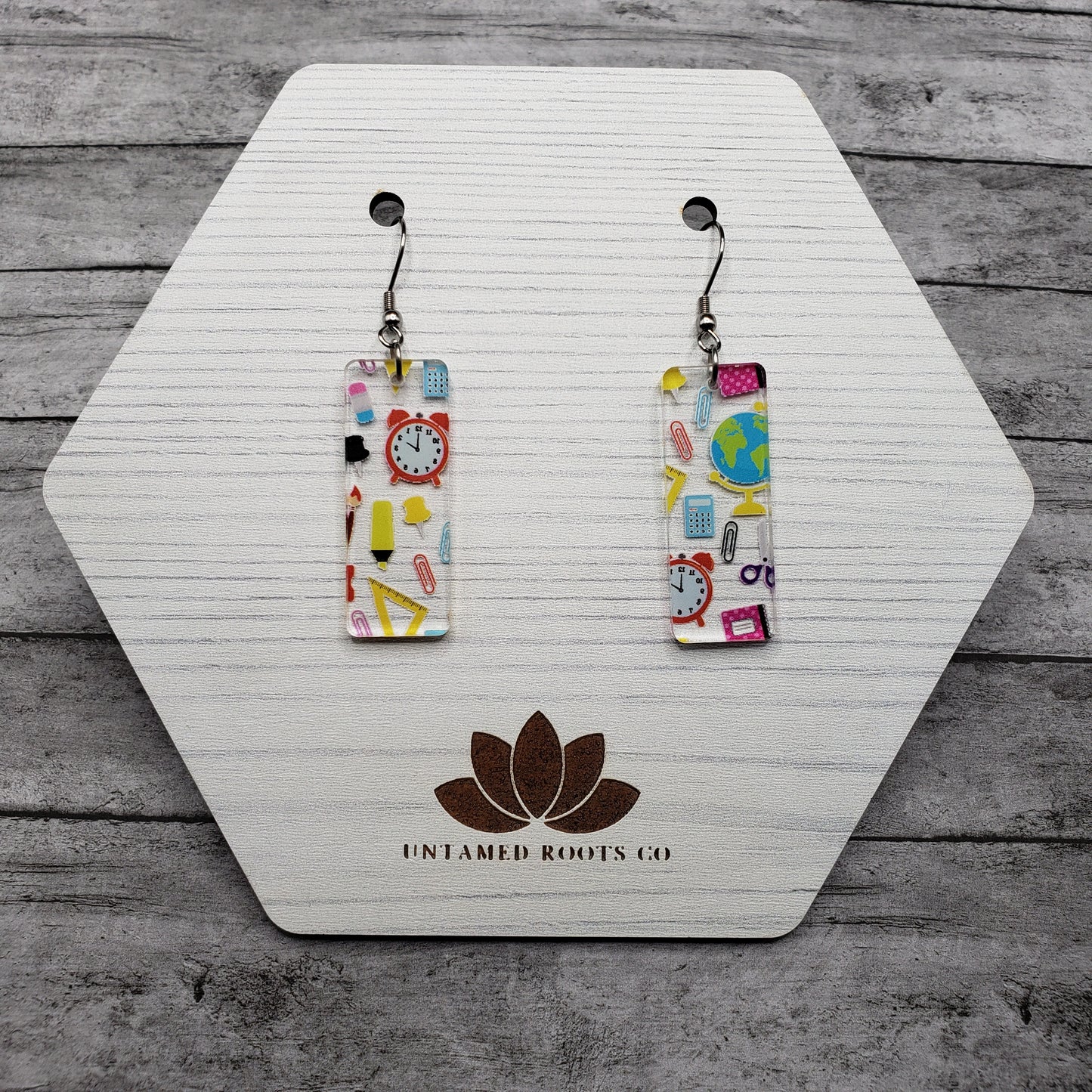 Teacher Print Earrings (8 styles)
