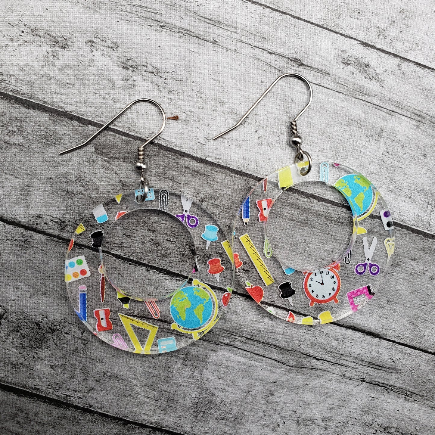 Teacher Print Earrings (8 styles)