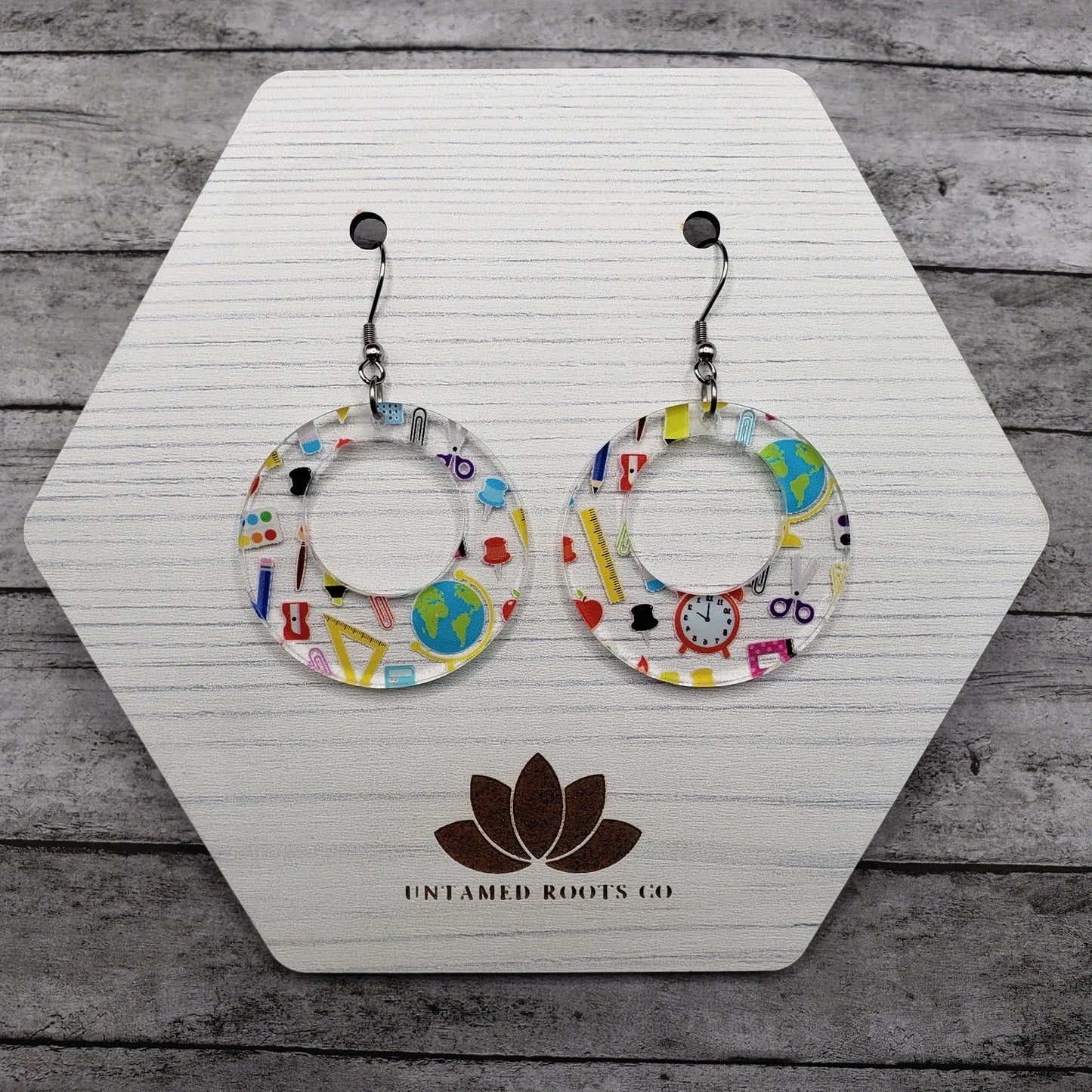 Teacher Print Earrings (8 styles)