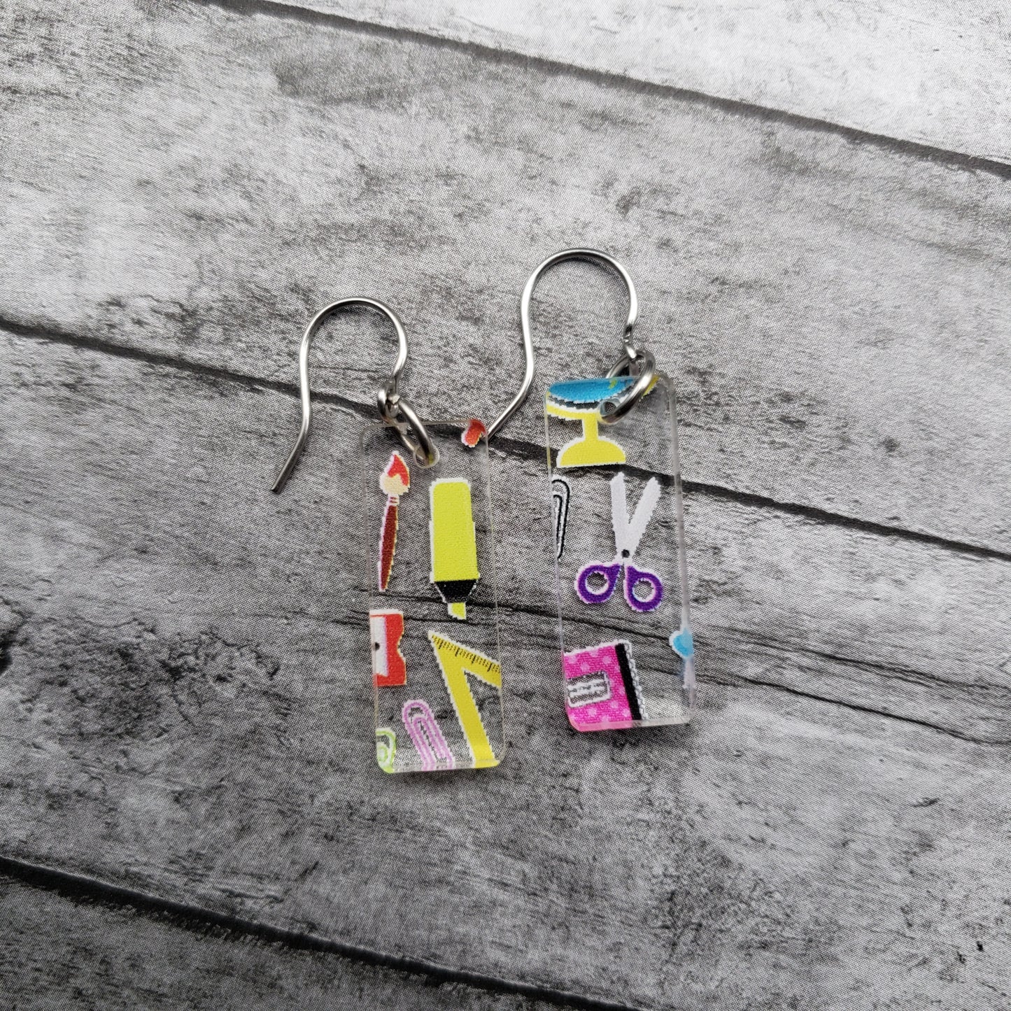 Teacher Print Earrings (8 styles)