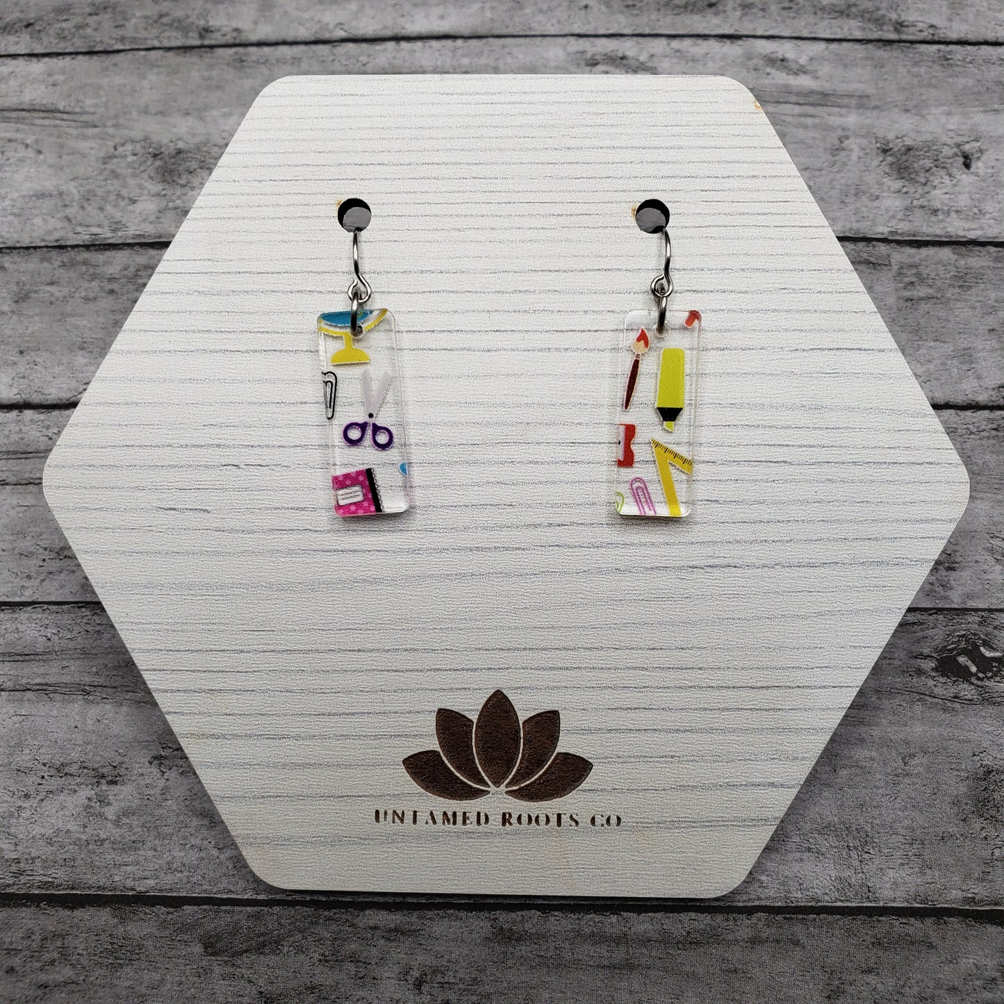 Teacher Print Earrings (8 styles)