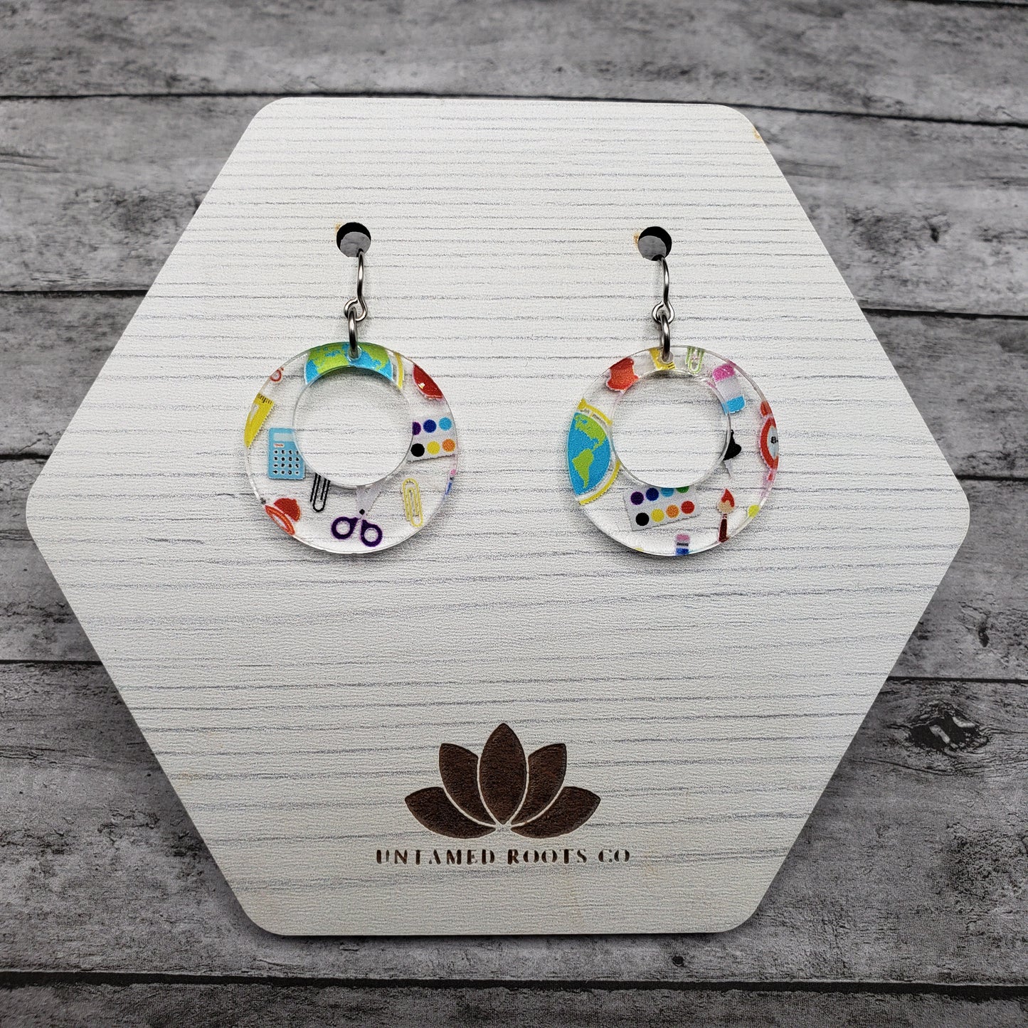 Teacher Print Earrings (8 styles)