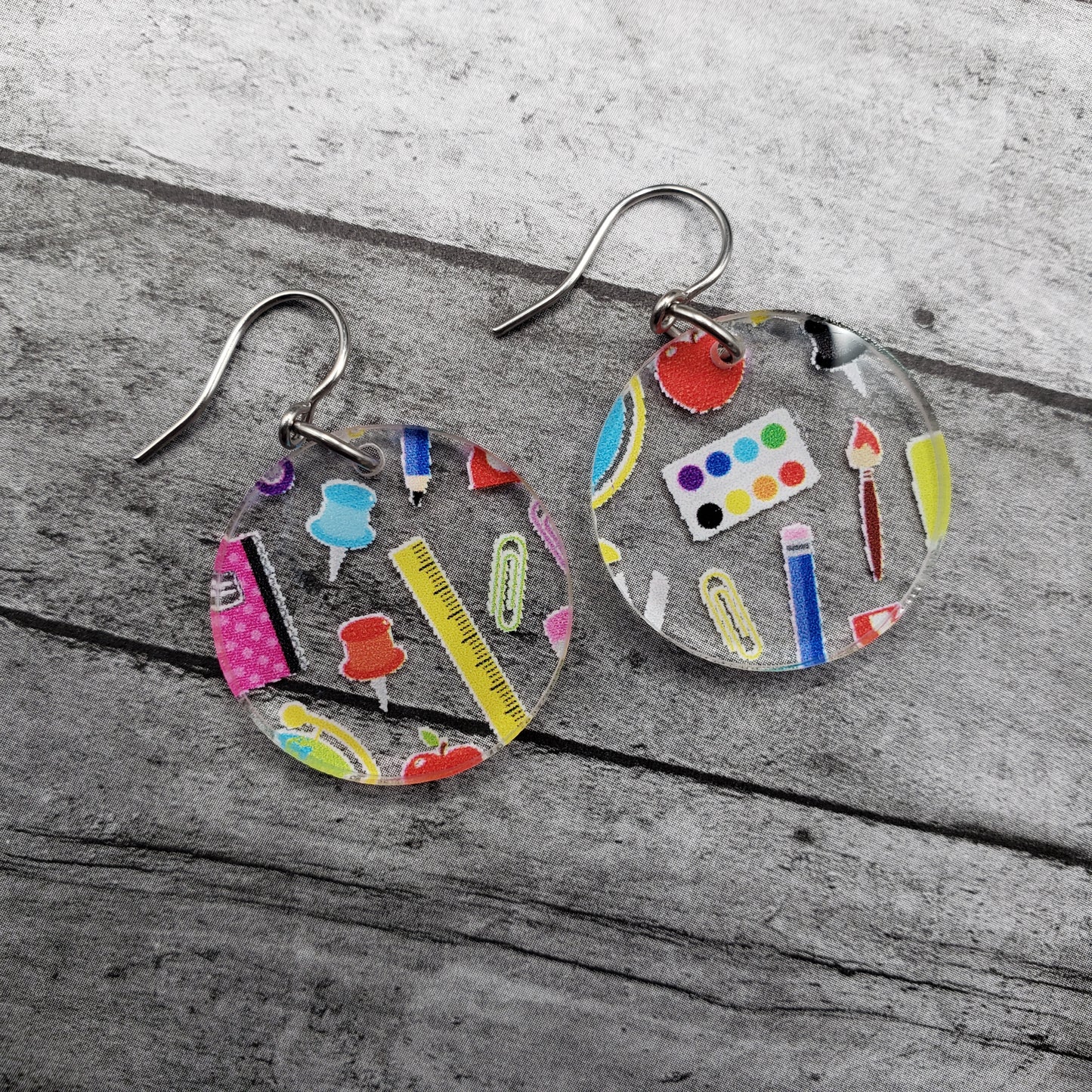 Teacher Print Earrings (8 styles)