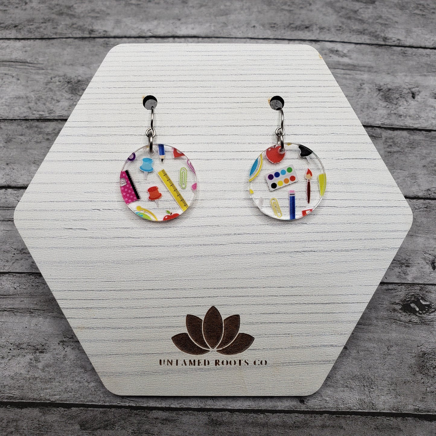 Teacher Print Earrings (8 styles)