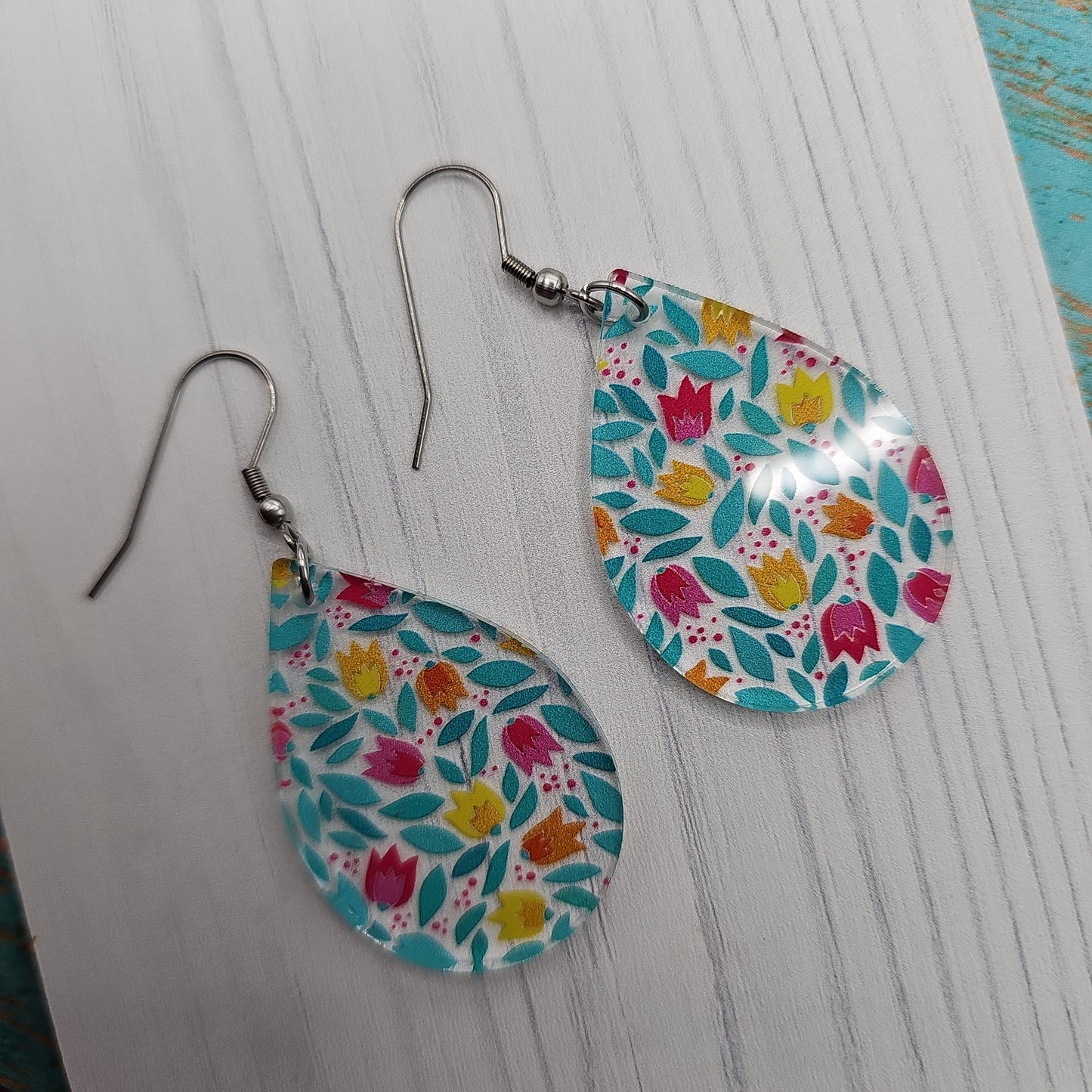 Folksy Tulip Print Earrings (8 styles)