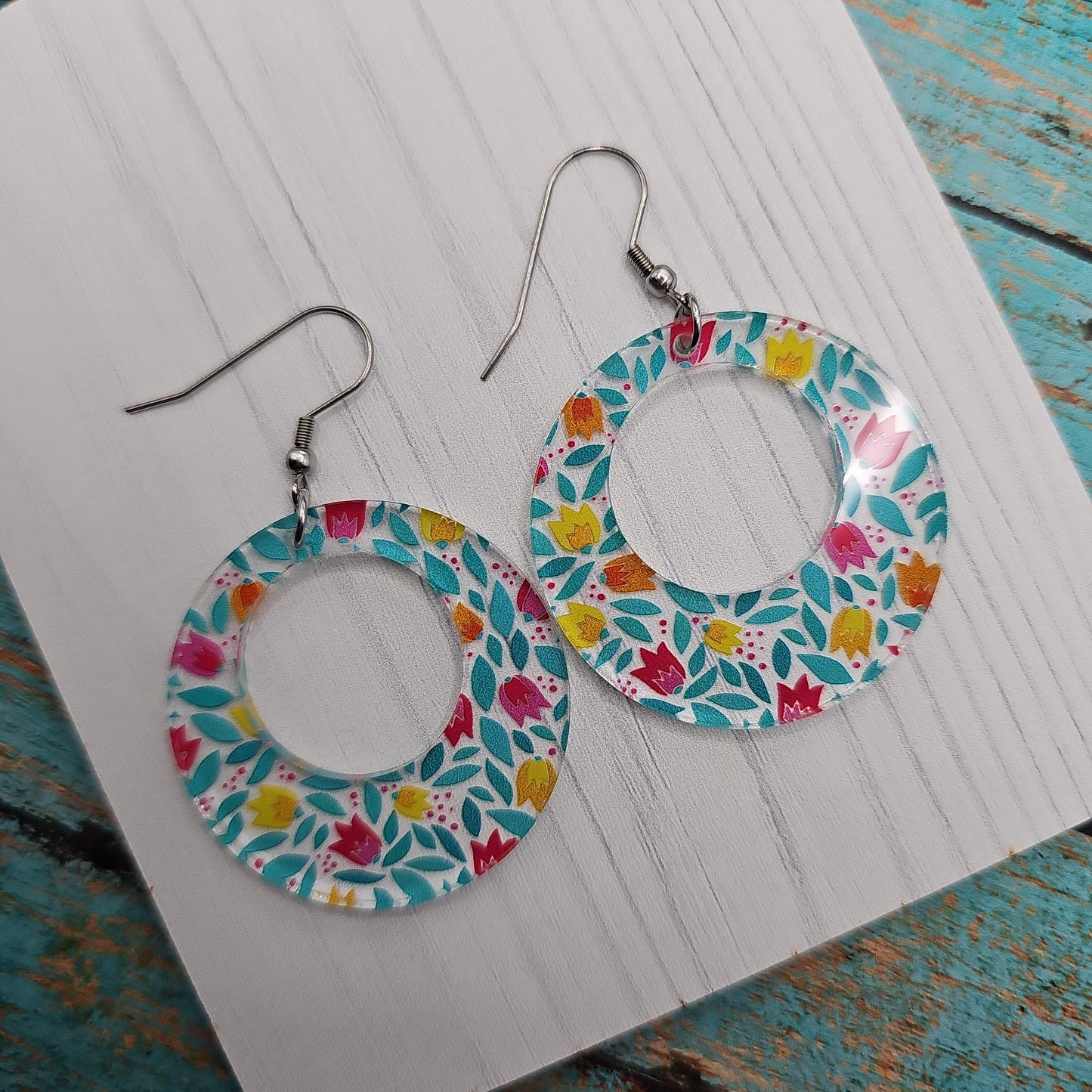 Folksy Tulip Print Earrings (8 styles)