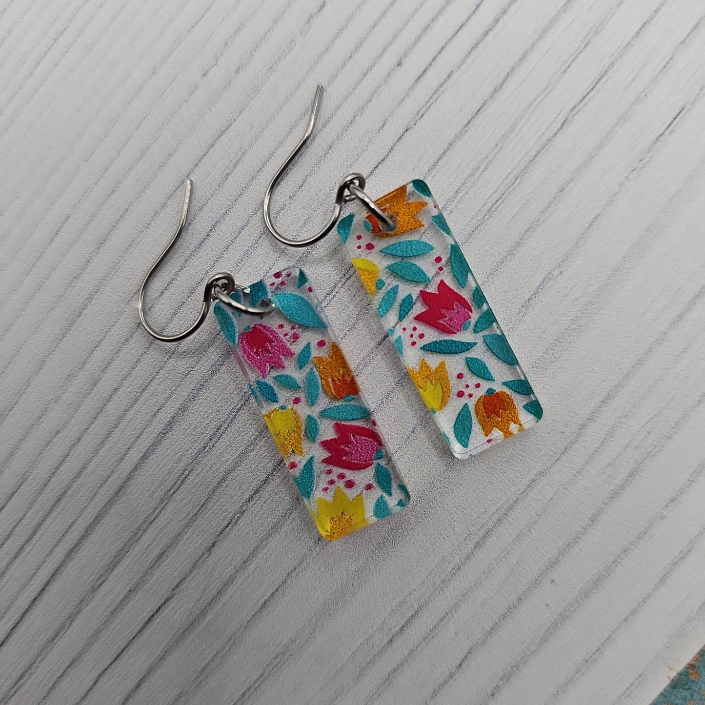 Folksy Tulip Print Earrings (8 styles)