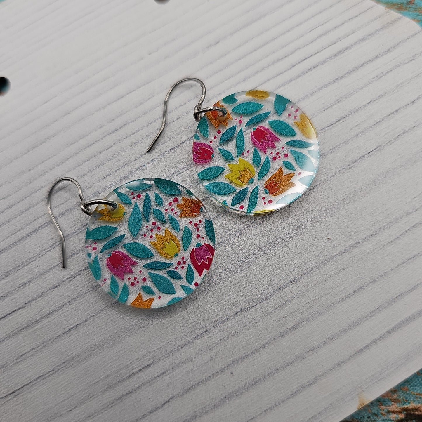 Folksy Tulip Print Earrings (8 styles)