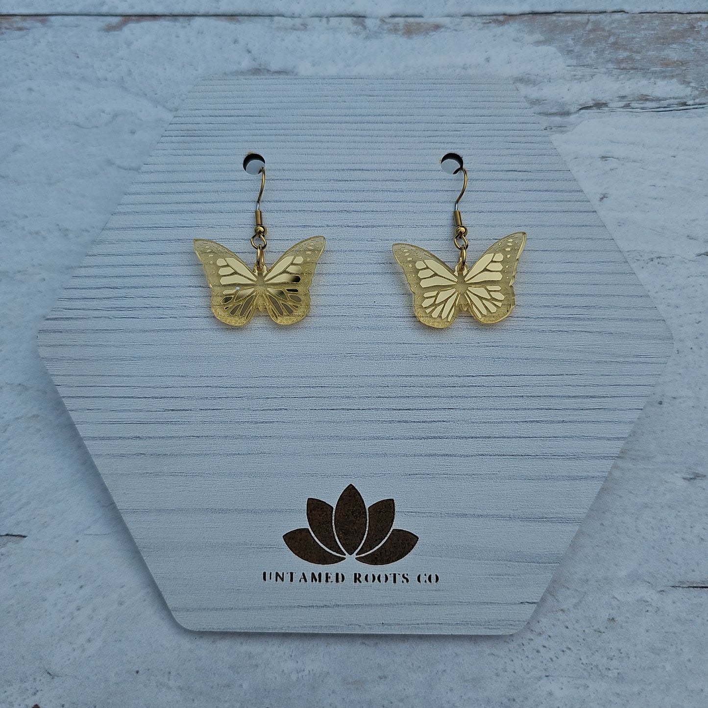 Golden Butterfly Earrings