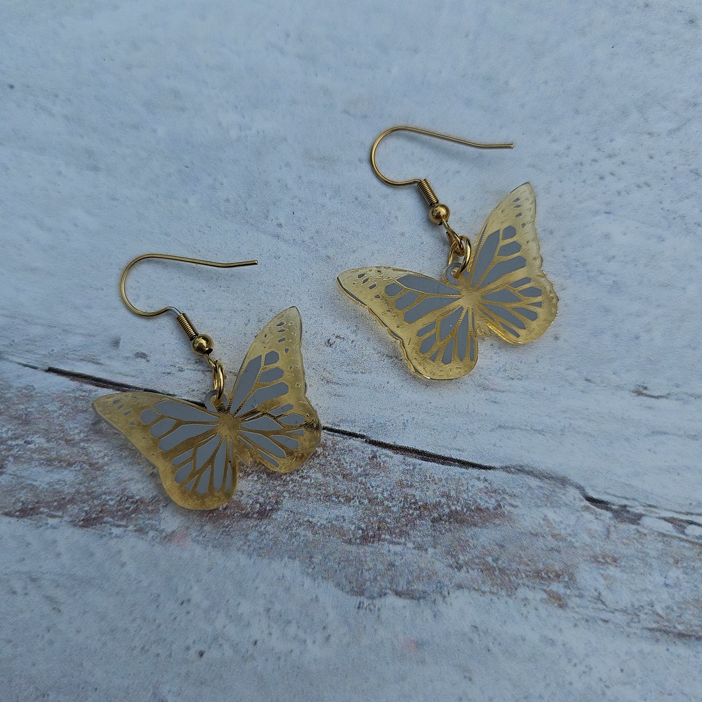 Golden Butterfly Earrings