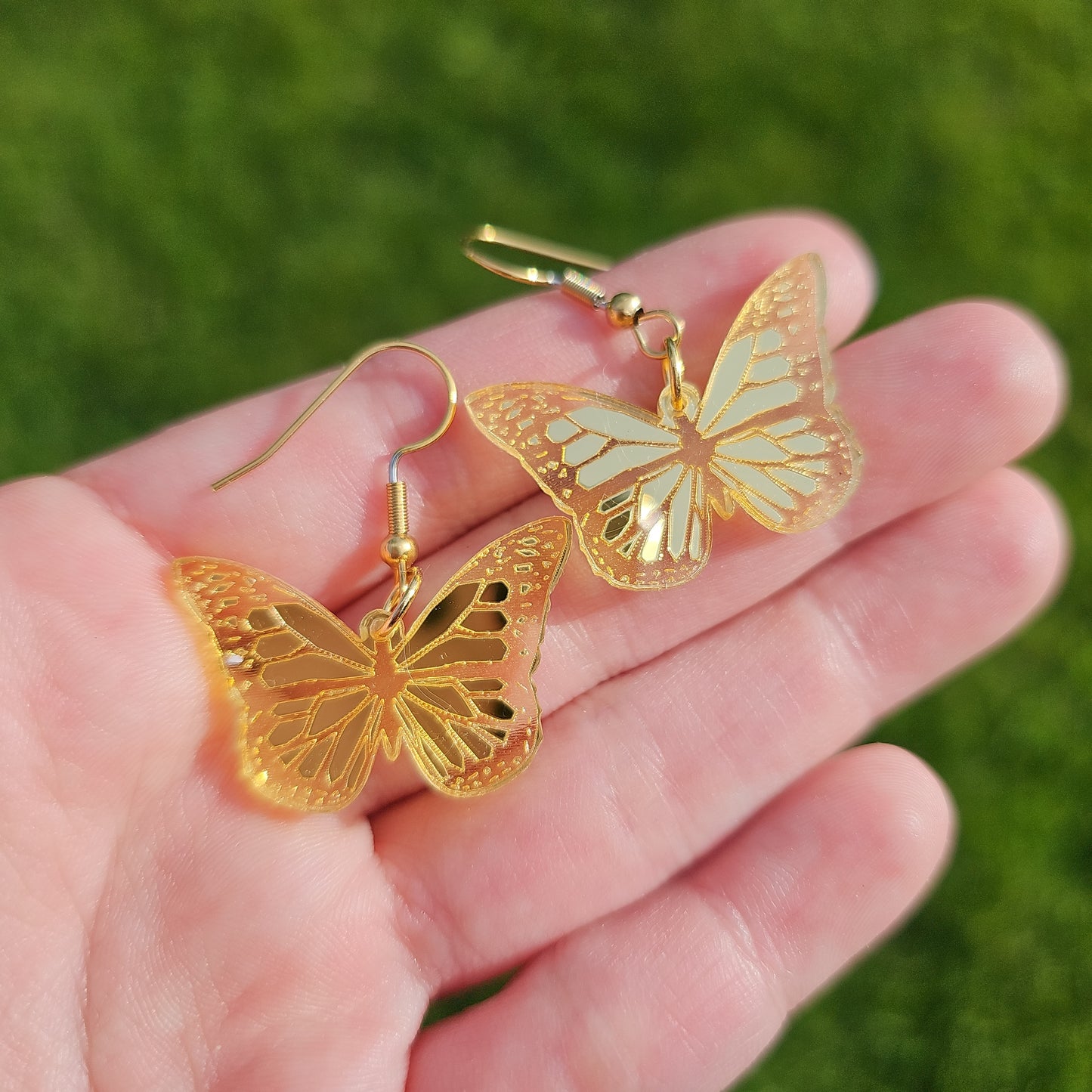 Golden Butterfly Earrings