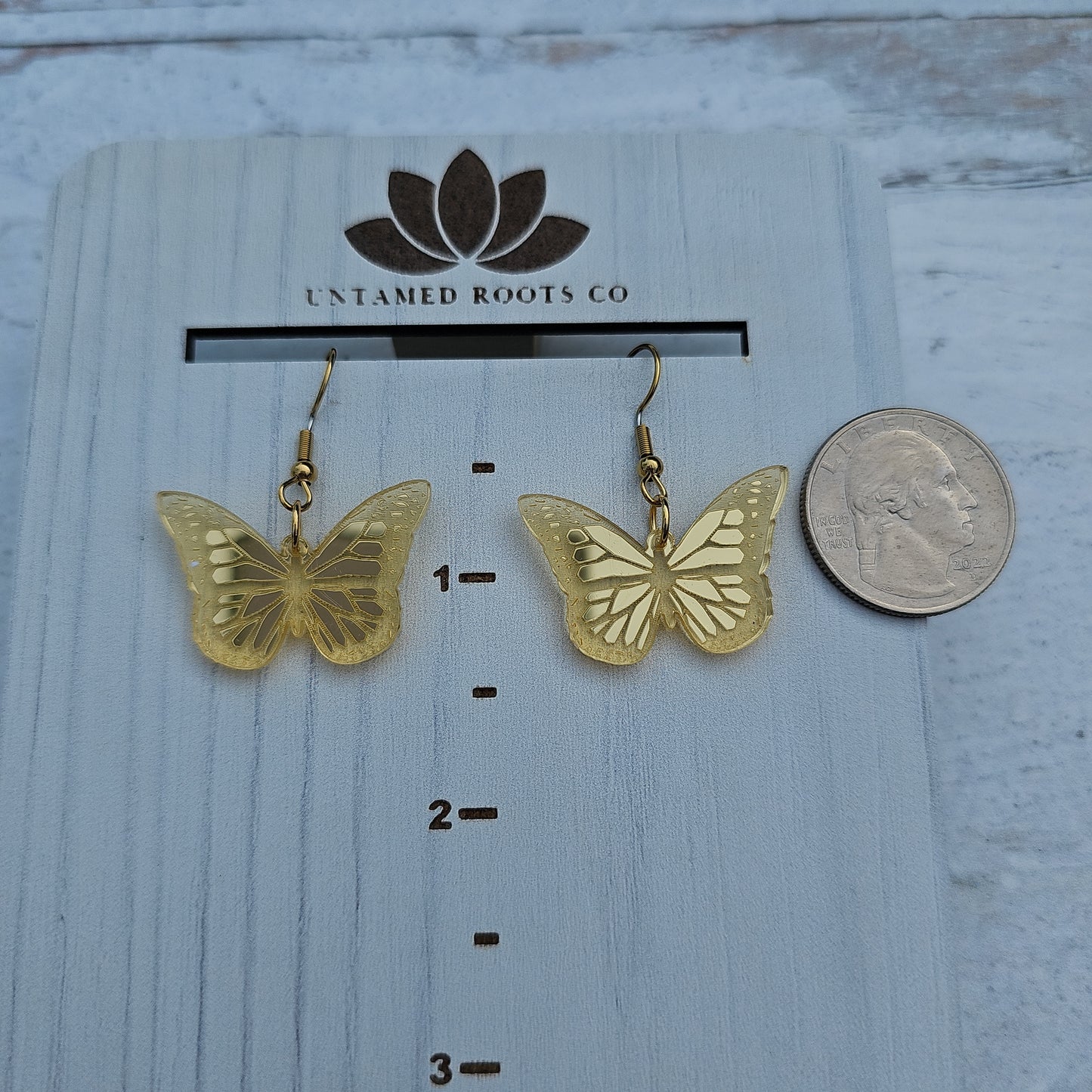 Golden Butterfly Earrings