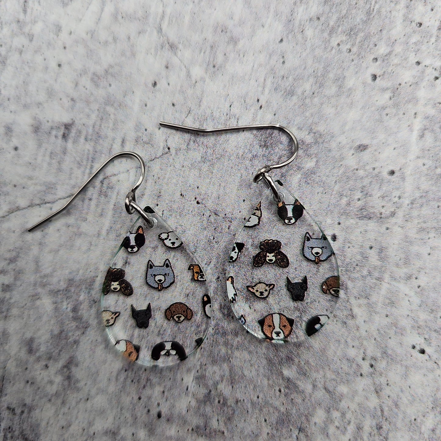 Dog Print Earrings (8 styles)