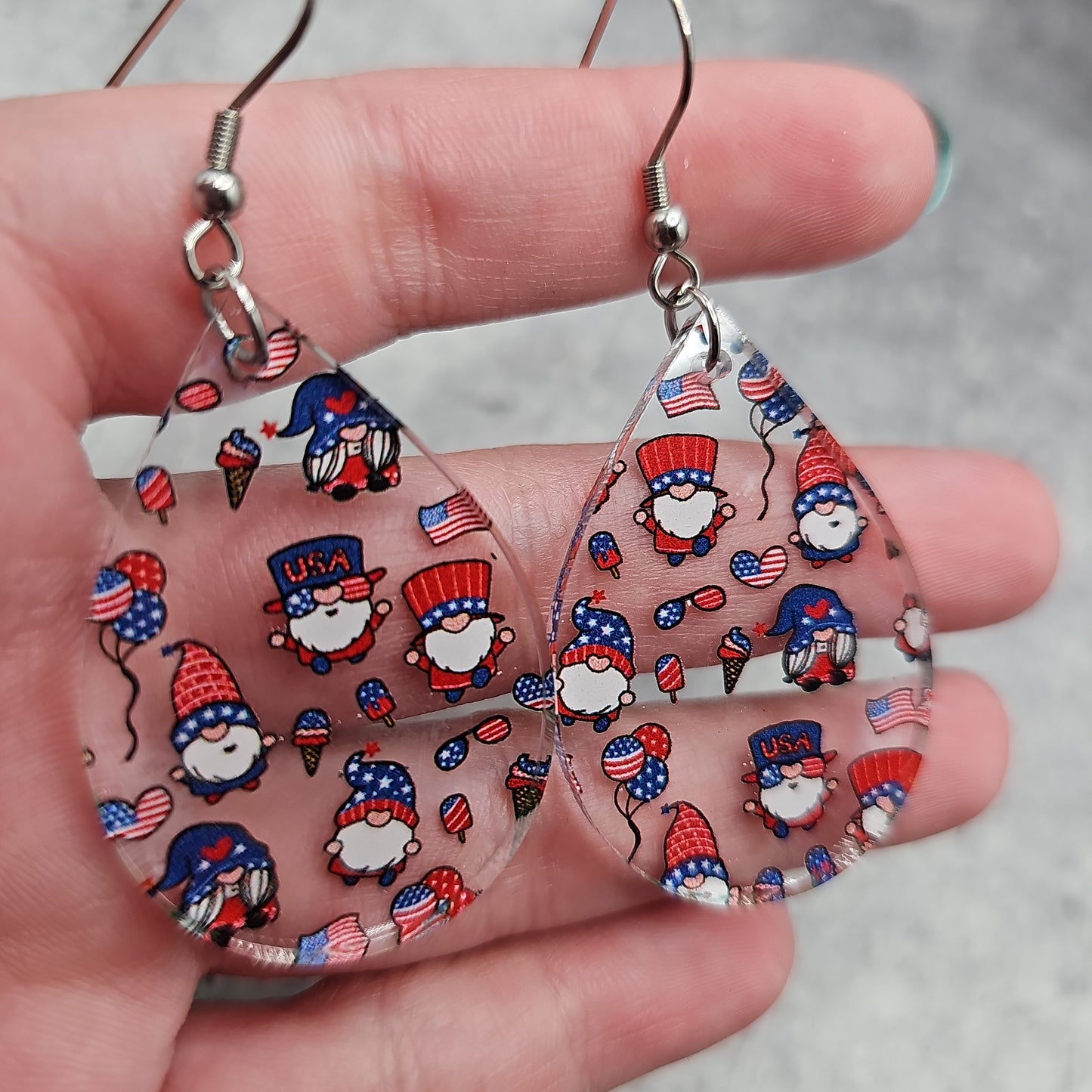 Patriotic Gnome Earrings (8 styles)