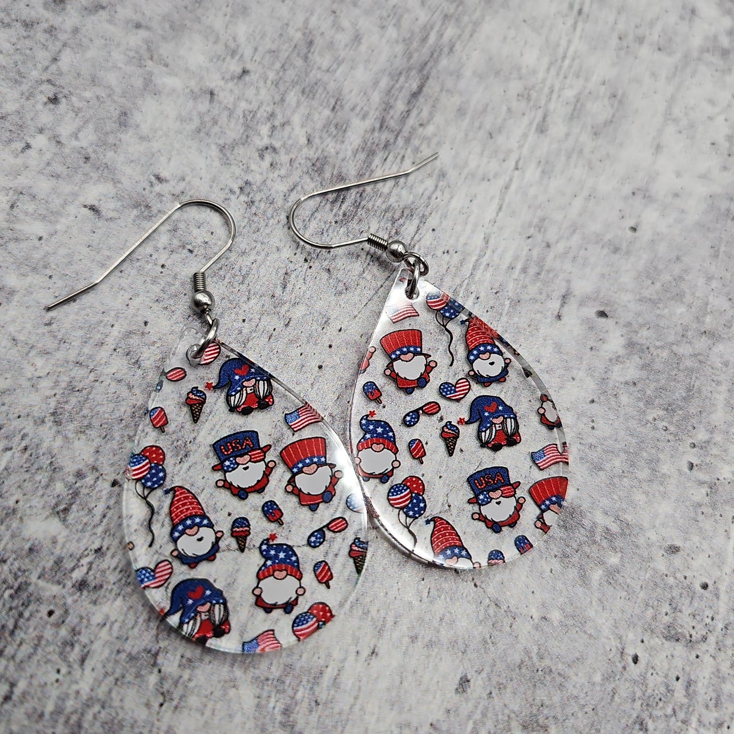 Patriotic Gnome Earrings (8 styles)