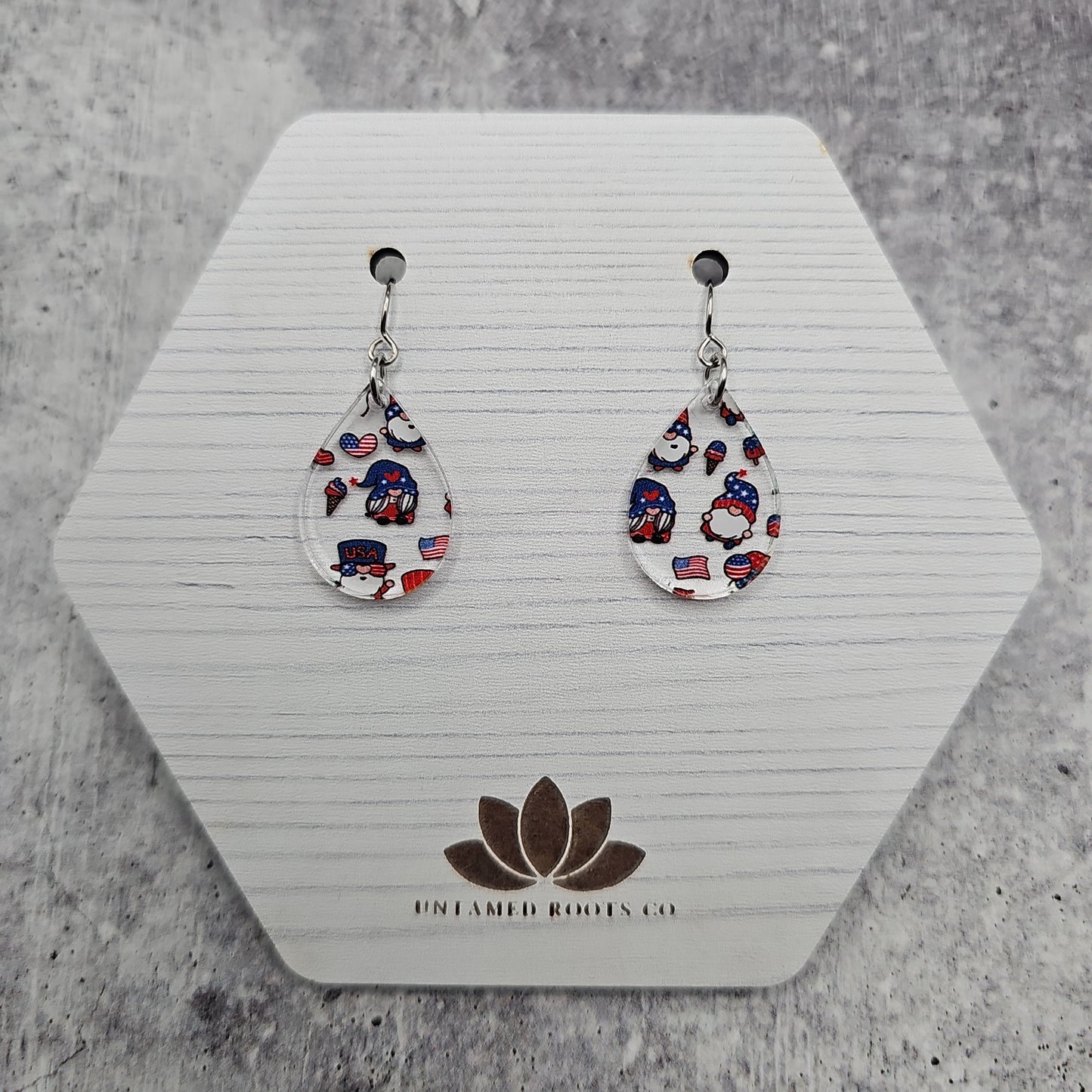 Patriotic Gnome Earrings (8 styles)