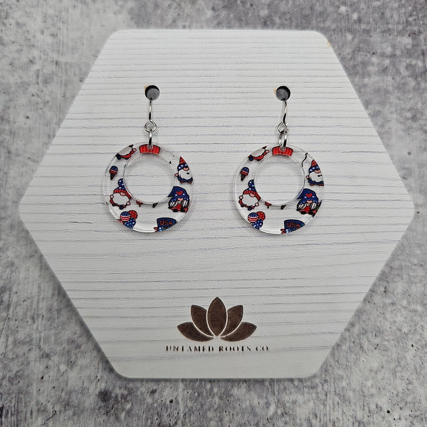 Patriotic Gnome Earrings (8 styles)