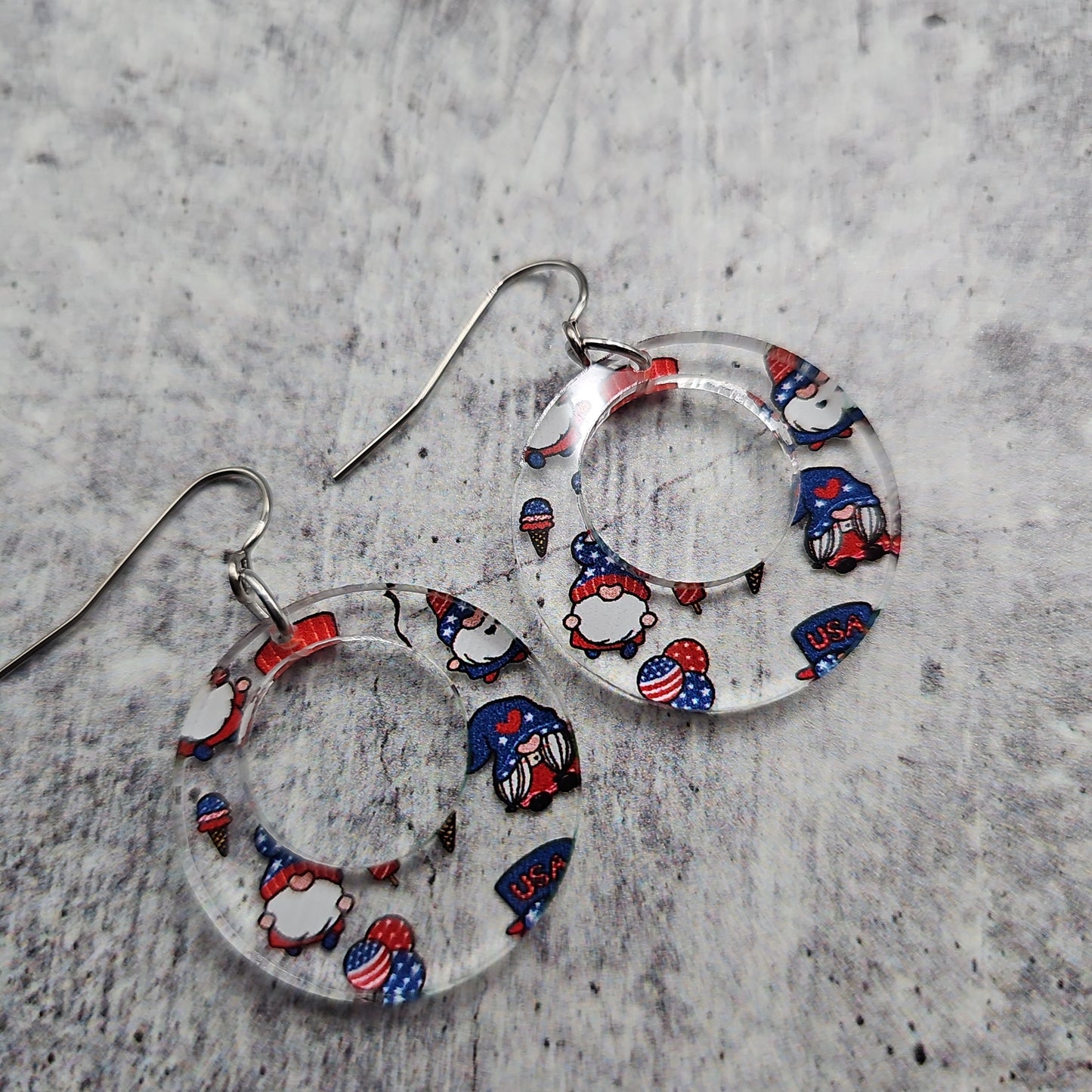 Patriotic Gnome Earrings (8 styles)