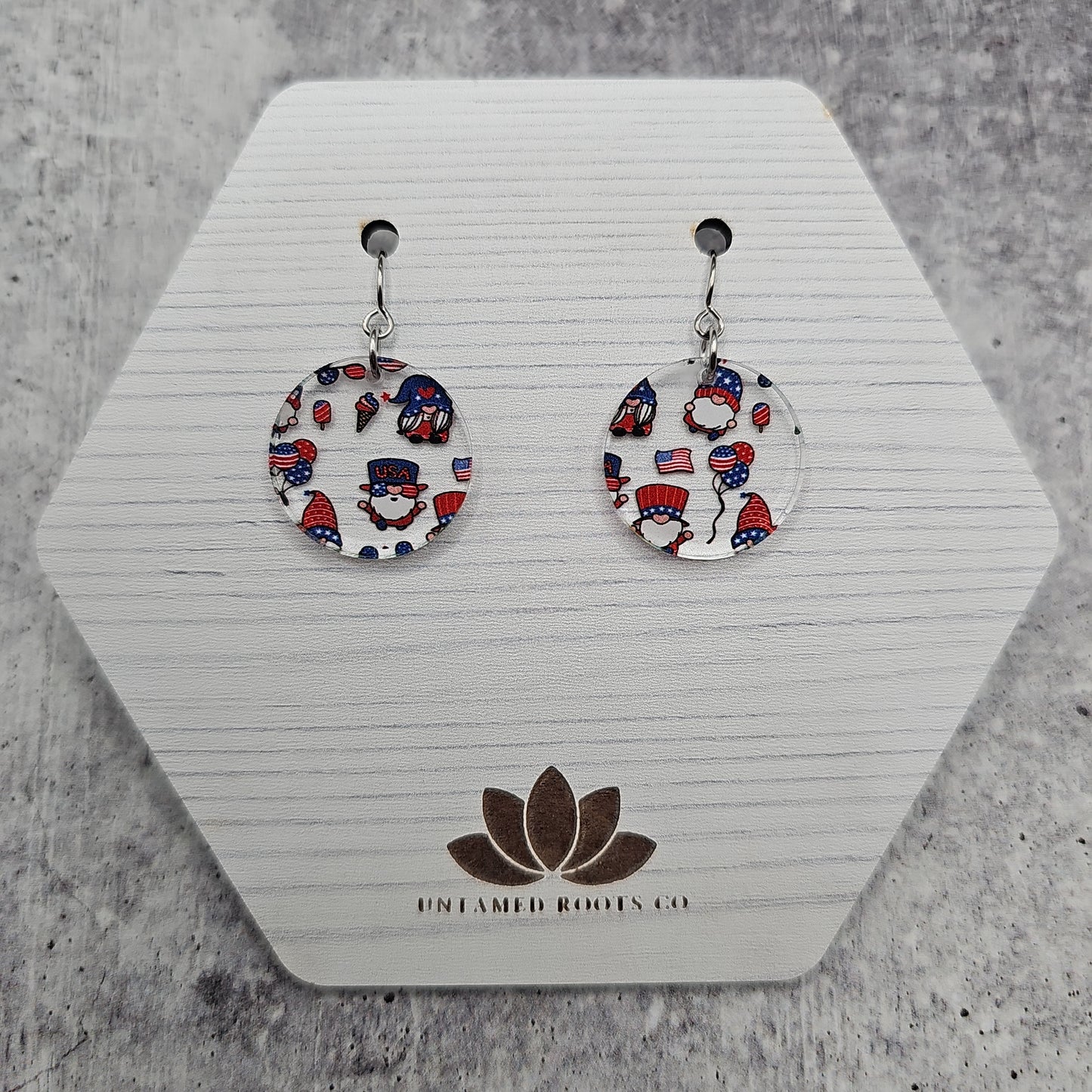 Patriotic Gnome Earrings (8 styles)