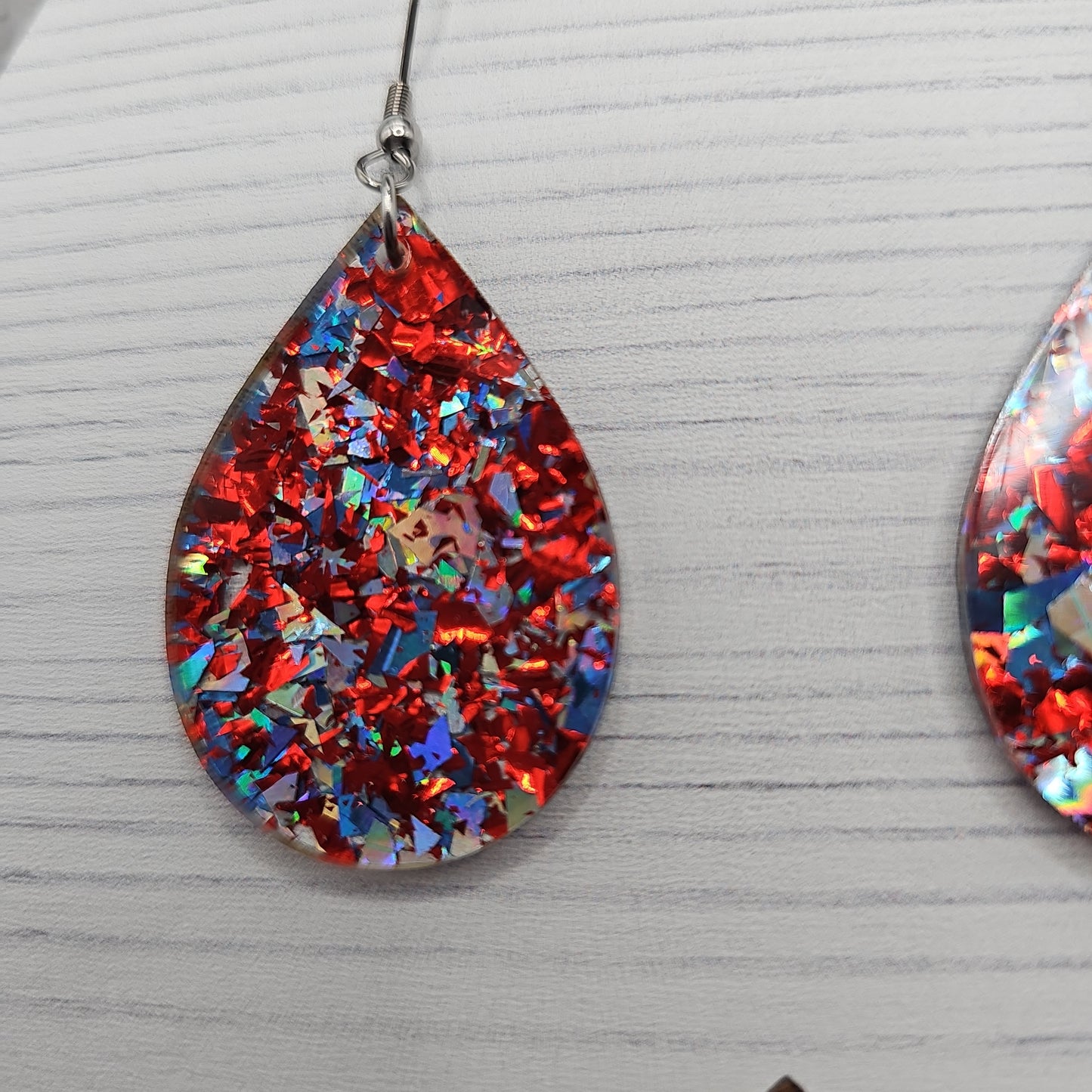 Red, White, & Blue Chunky Glitter Earrings (8 styles)