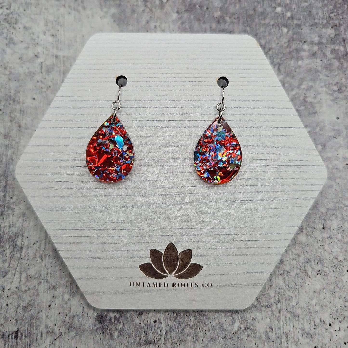 Red, White, & Blue Chunky Glitter Earrings (8 styles)