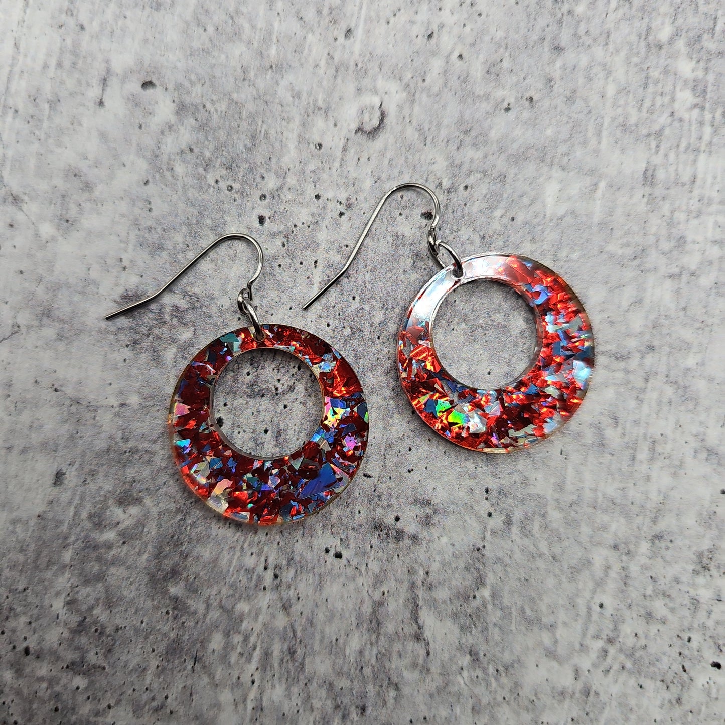 Red, White, & Blue Chunky Glitter Earrings (8 styles)