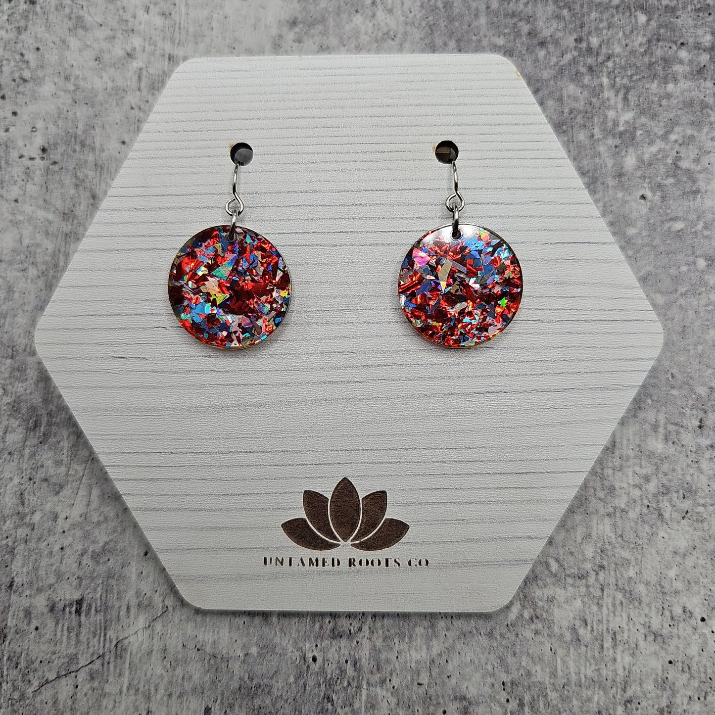 Red, White, & Blue Chunky Glitter Earrings (8 styles)