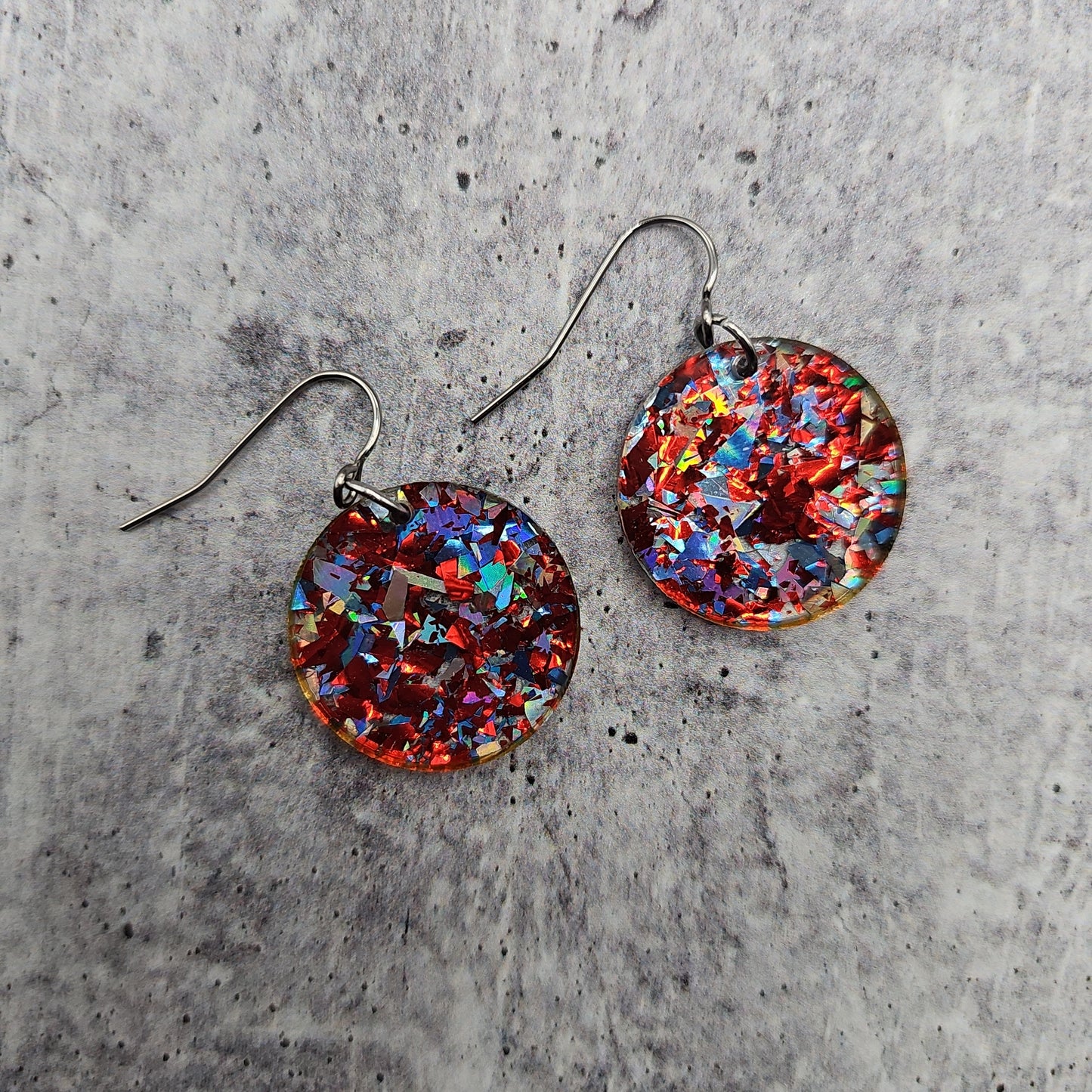 Red, White, & Blue Chunky Glitter Earrings (8 styles)