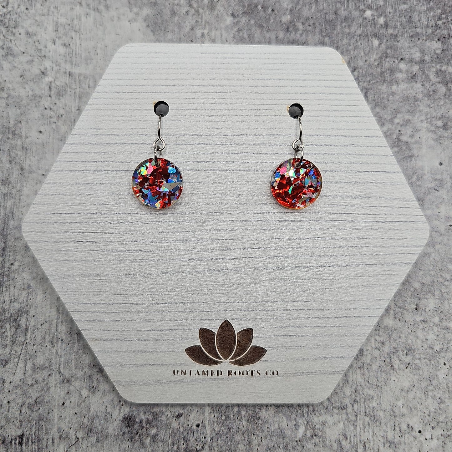 Red, White, & Blue Chunky Glitter Earrings (8 styles)